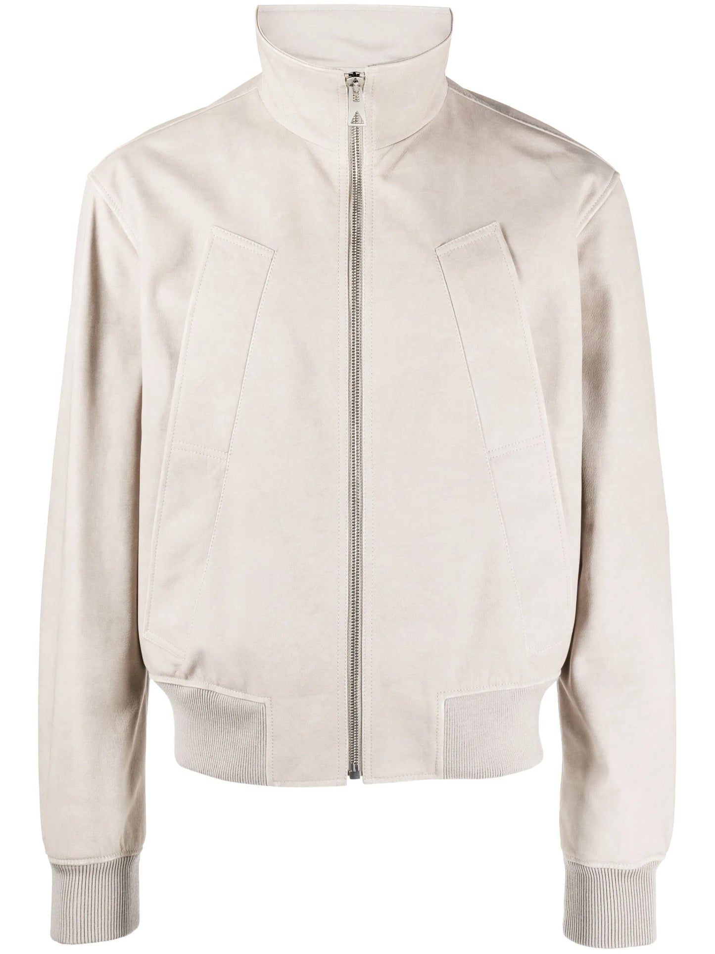 printed leather chino jacket