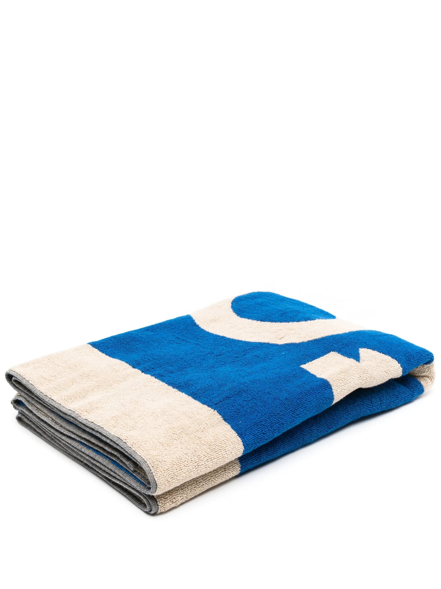 logo-print organic cotton beach towel