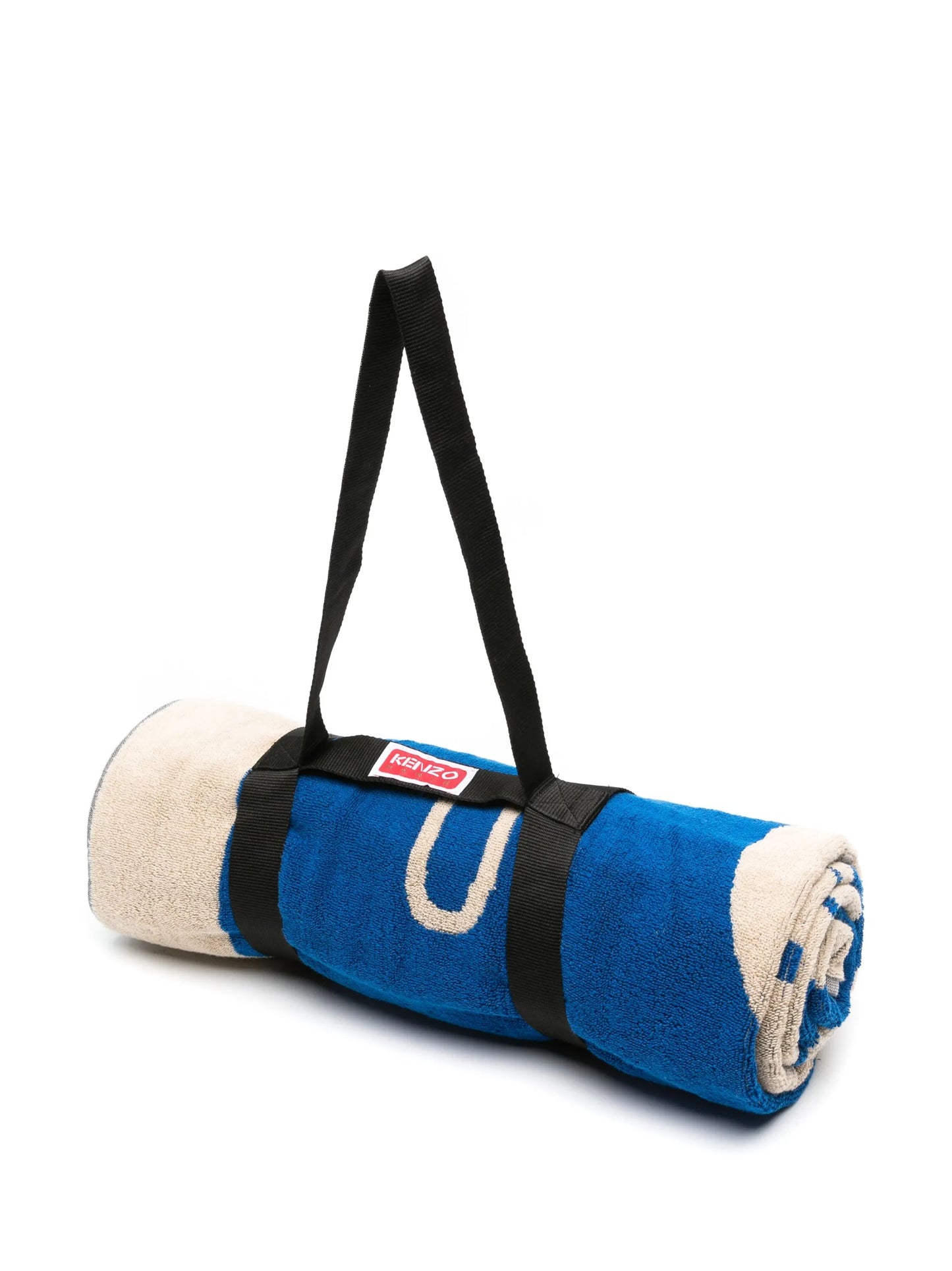 logo-print organic cotton beach towel