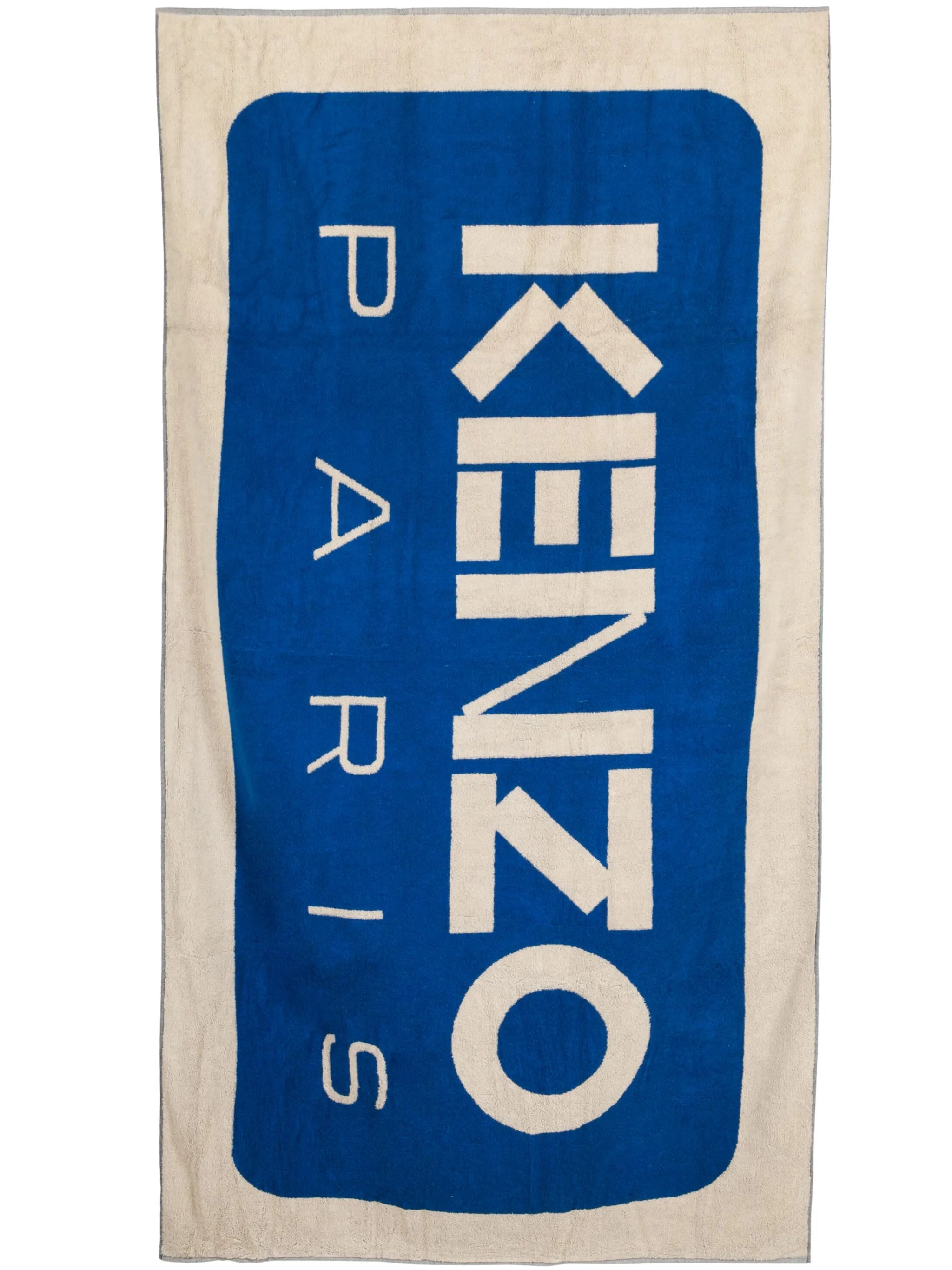 logo-print organic cotton beach towel