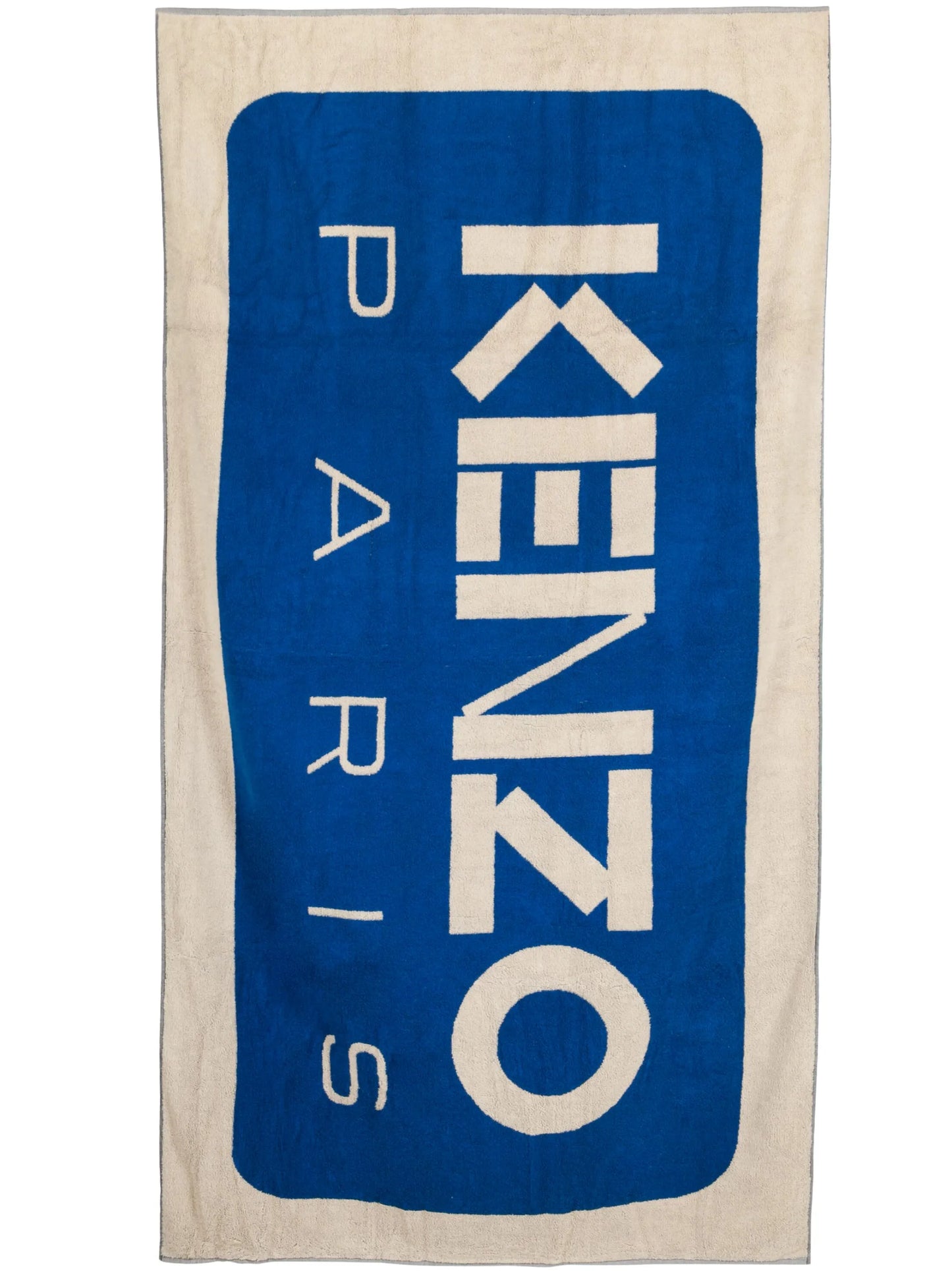 logo-print organic cotton beach towel