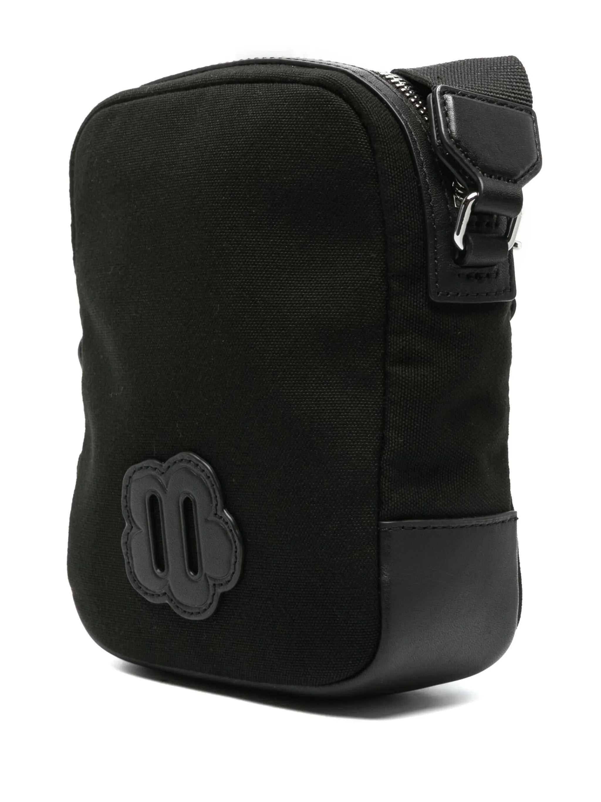 logo-patch canvas messenger bag