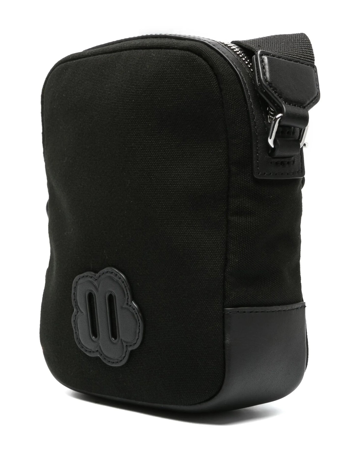 logo-patch canvas messenger bag