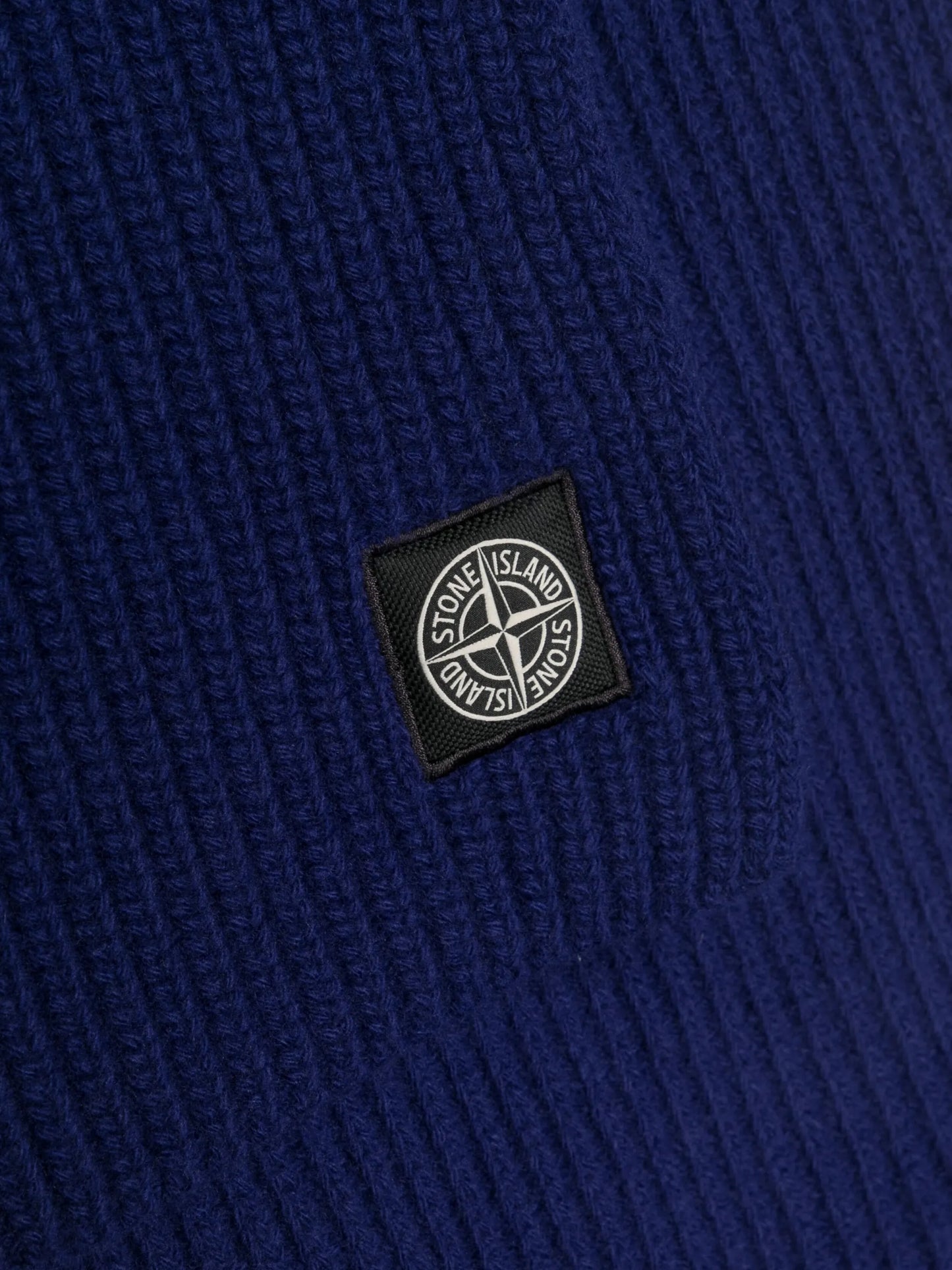 Compass-patch virgin wool scarf