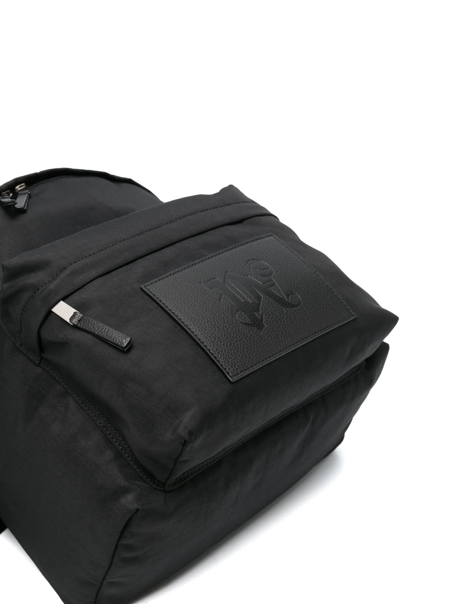 Monogram logo-patch backpack