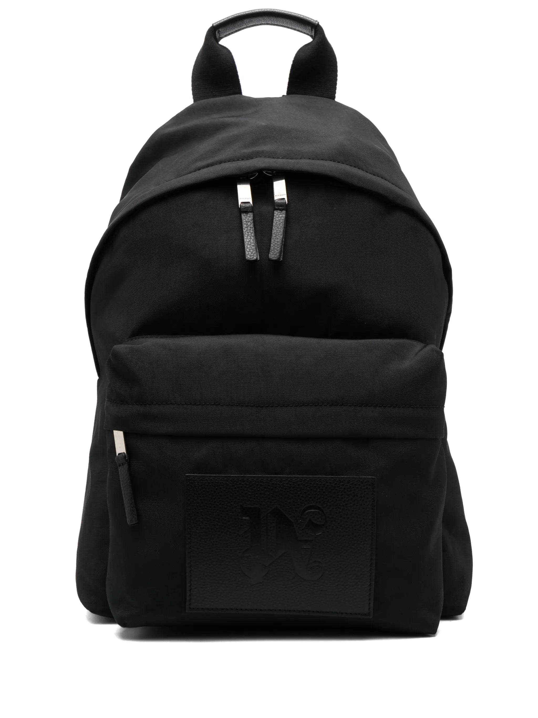 Monogram logo-patch backpack