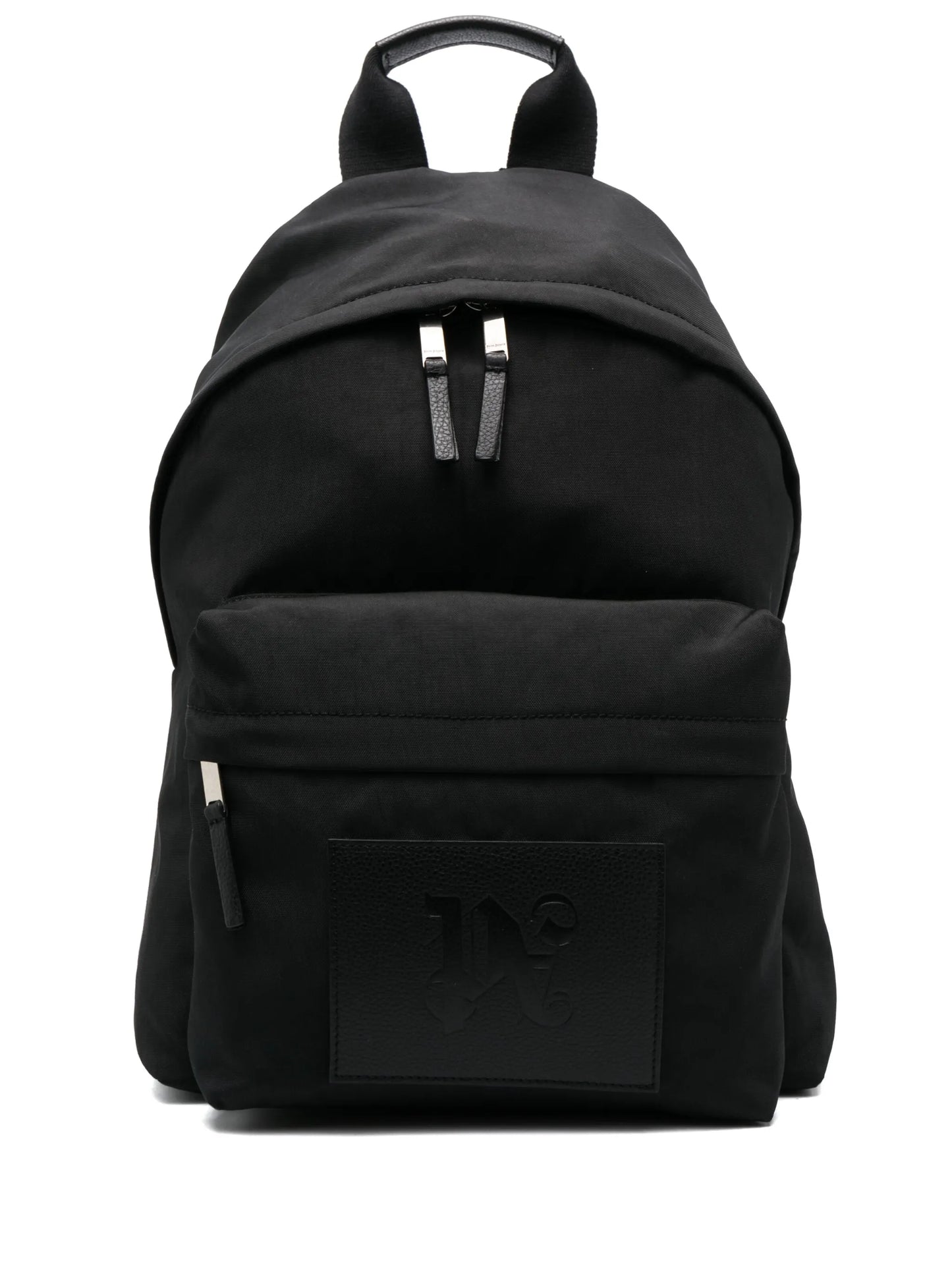 Monogram logo-patch backpack
