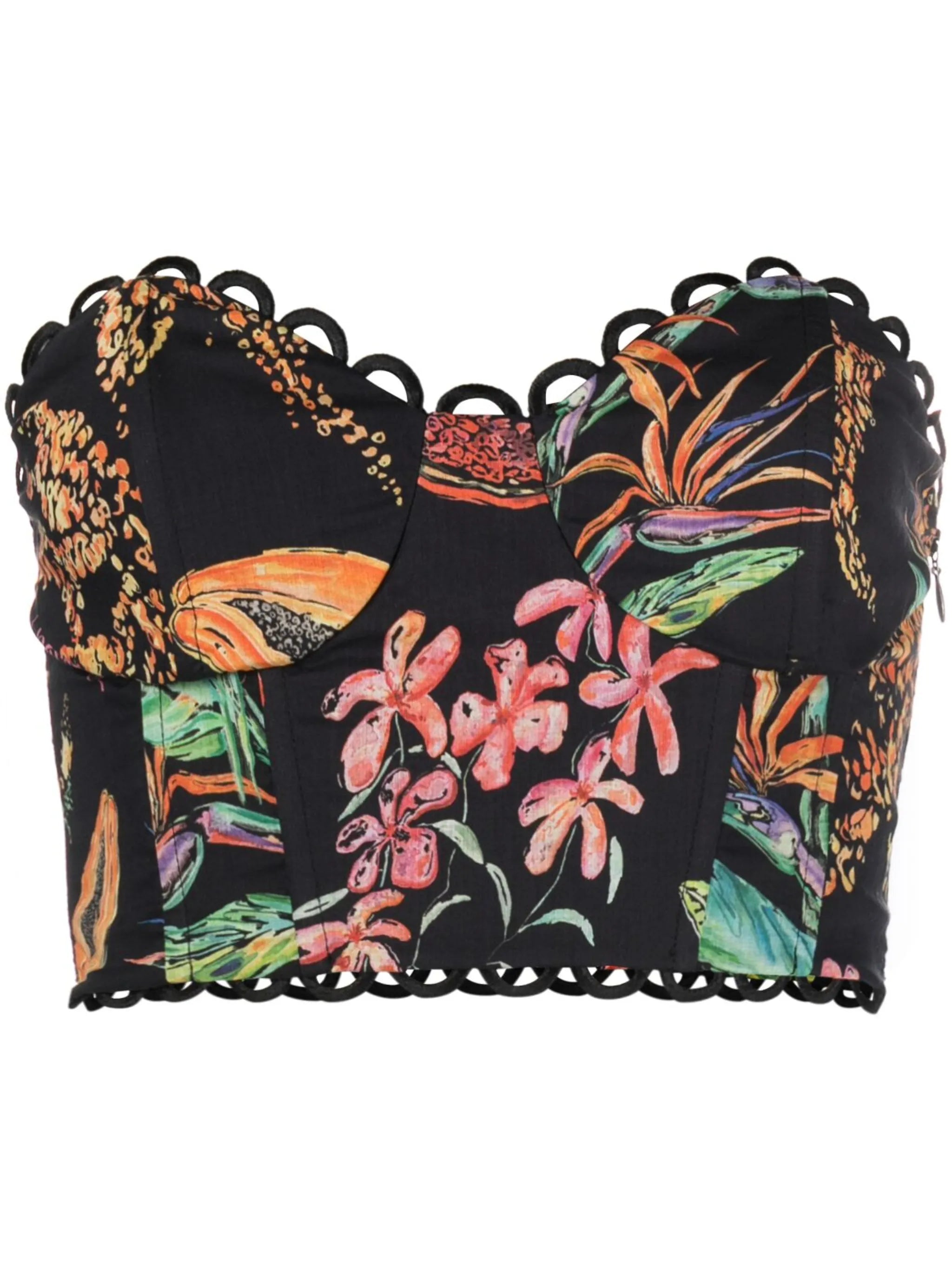 Vio floral-print bustier
