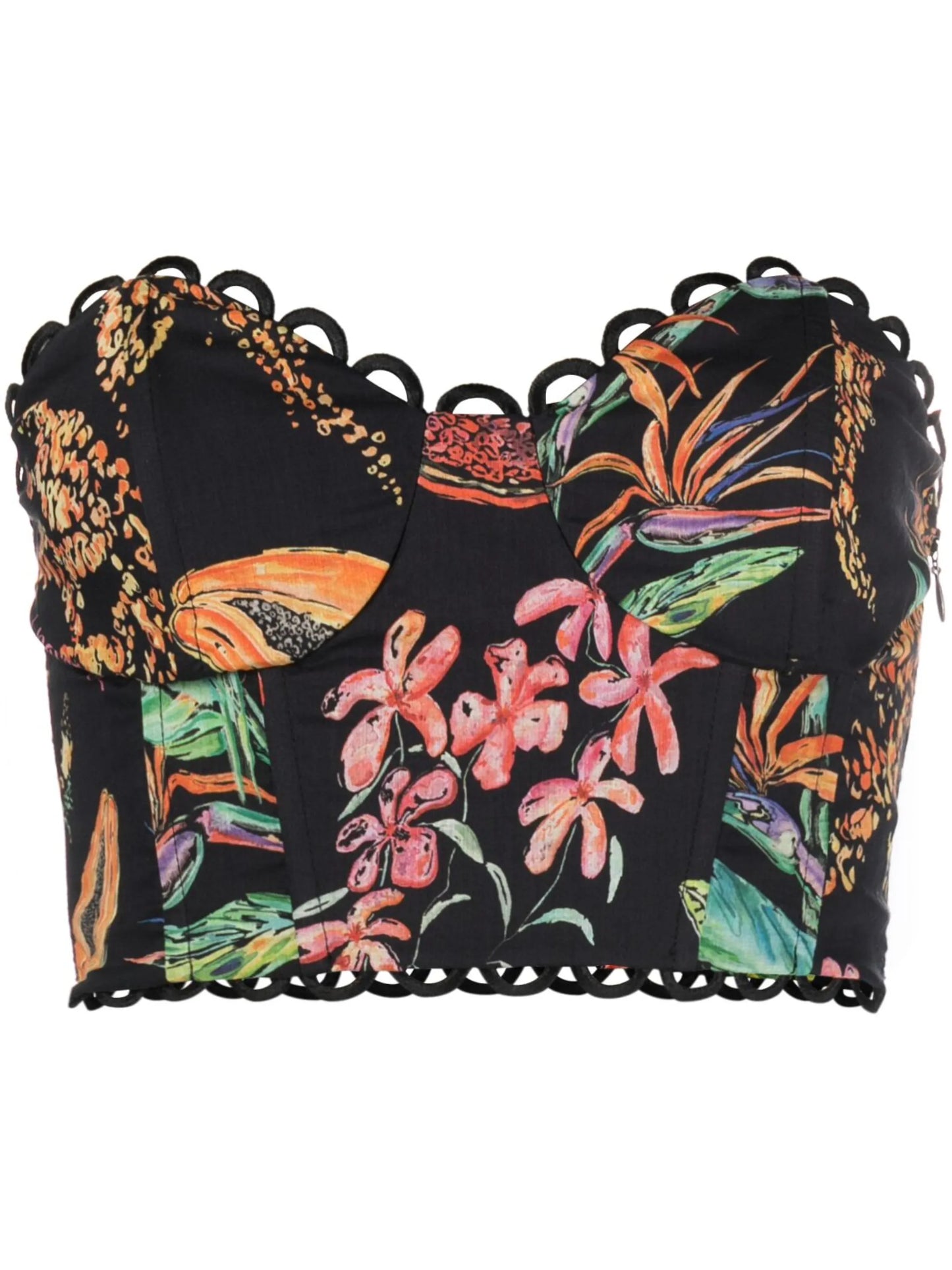 Vio floral-print bustier