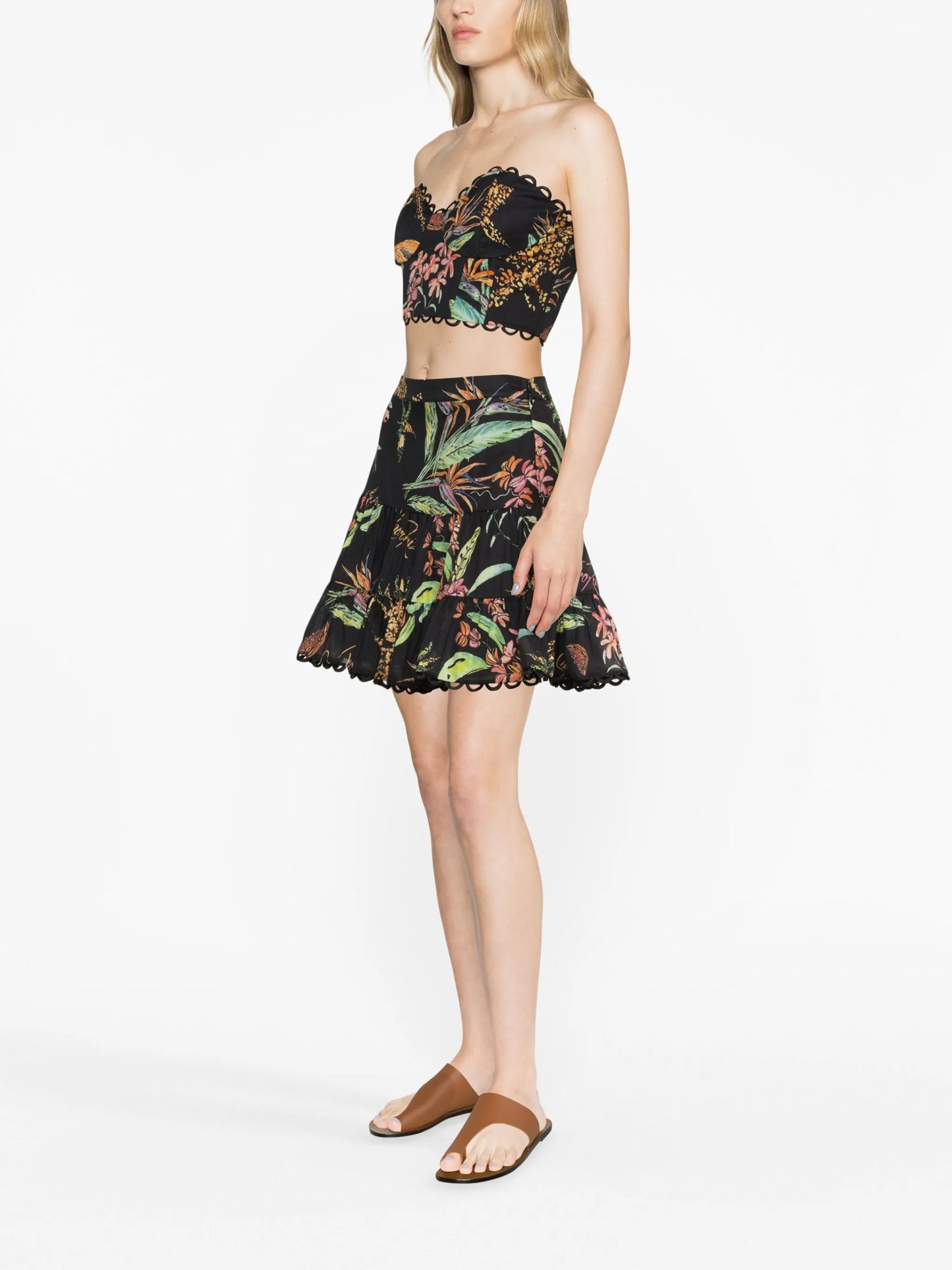 Vio floral-print bustier