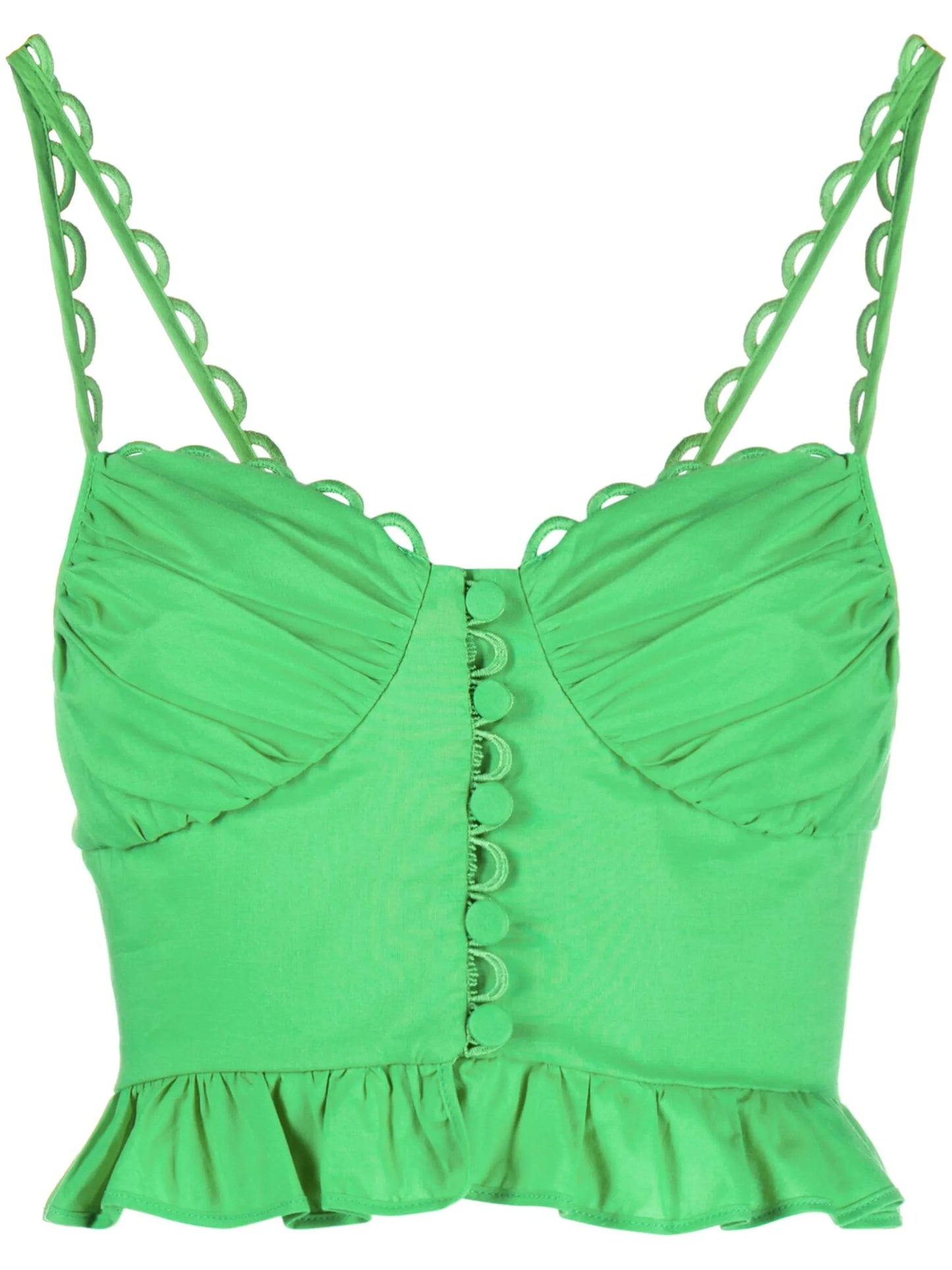 Mara sweetheart-neck crop top