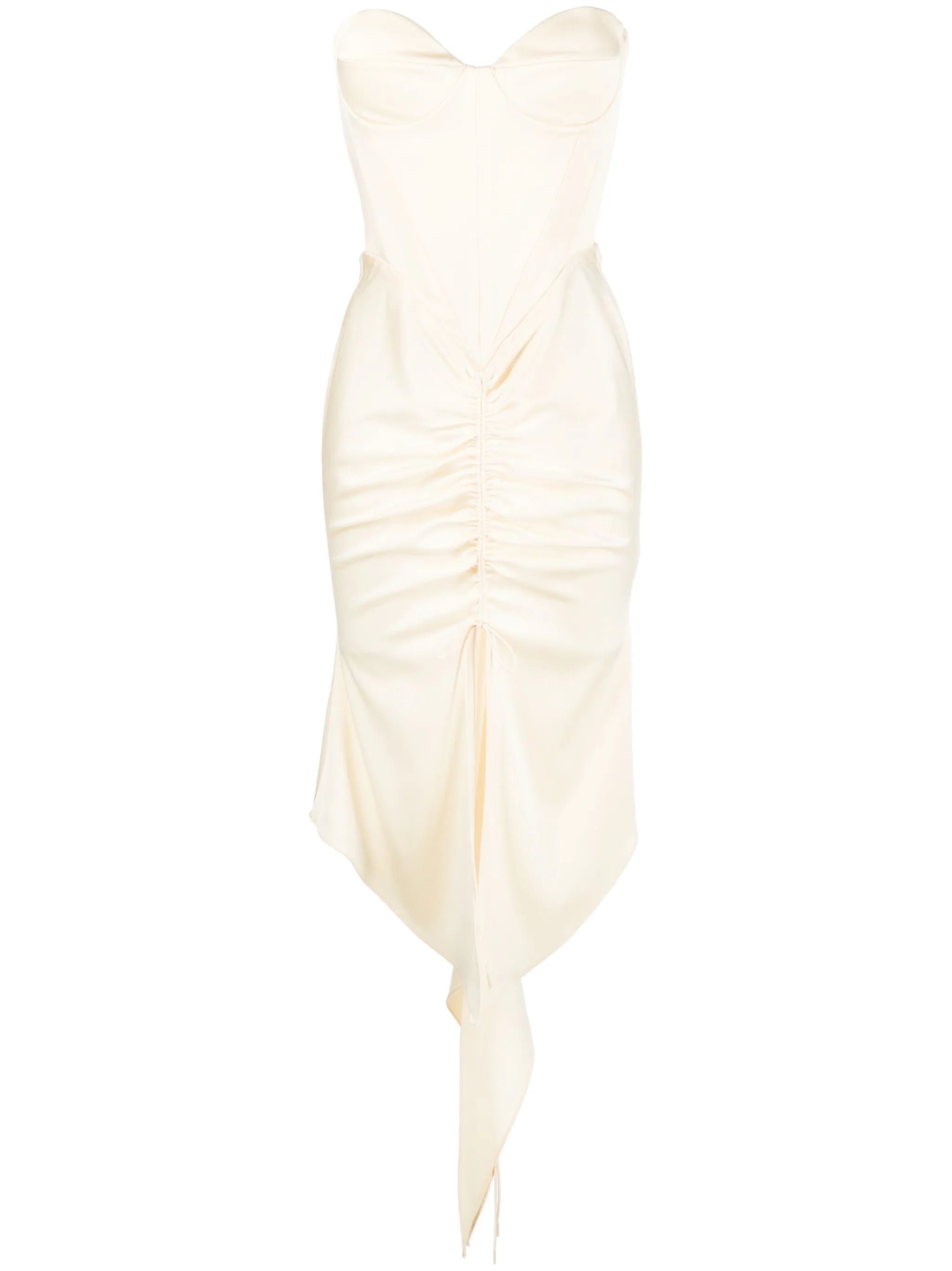 Carter asymmetric satin corset dress