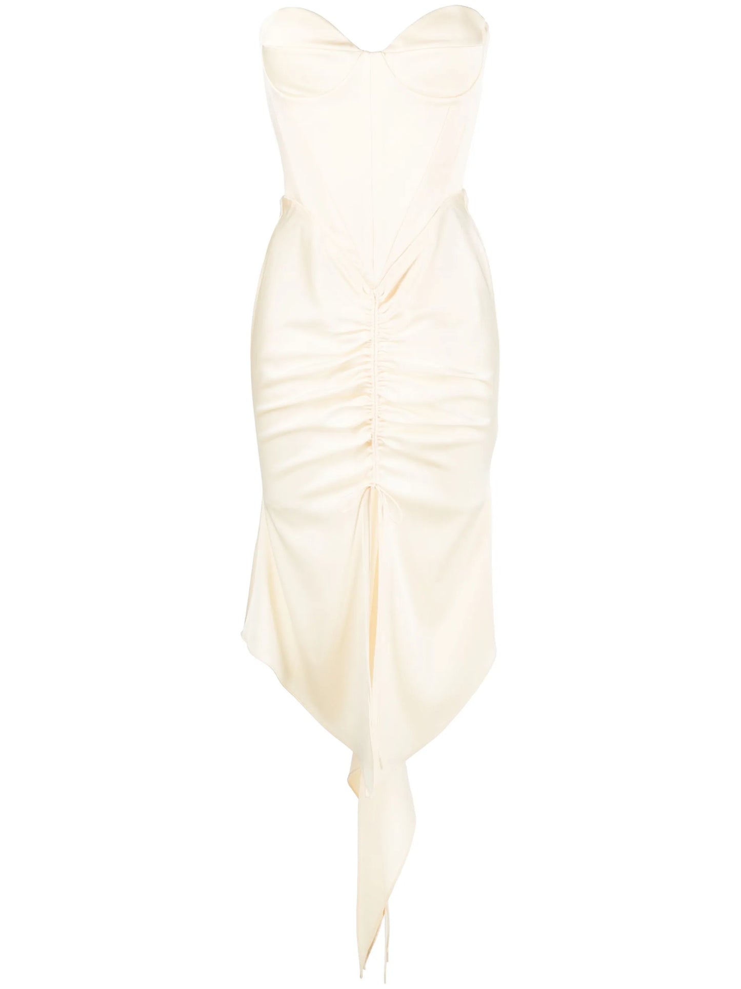 Carter asymmetric satin corset dress