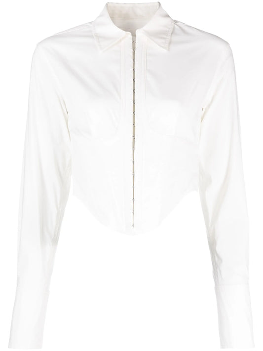 cropped corset shirt