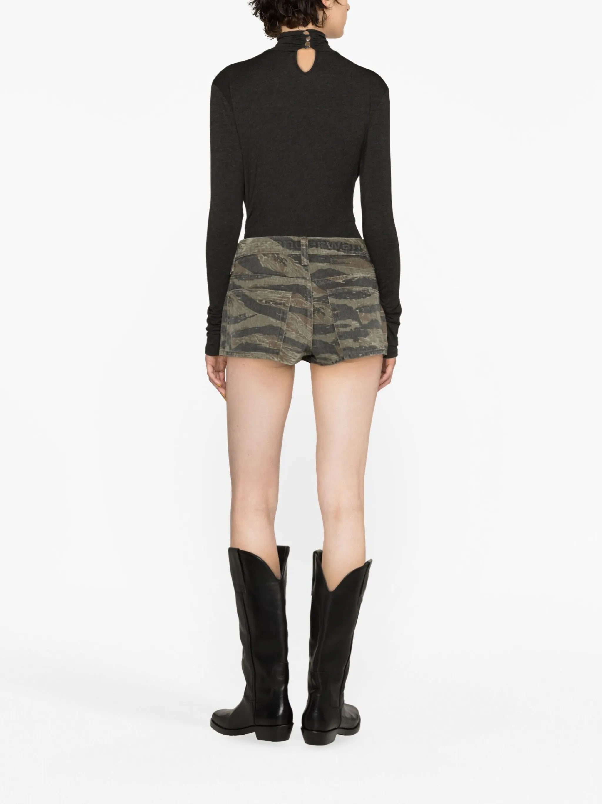 Raver camouflage-print skort