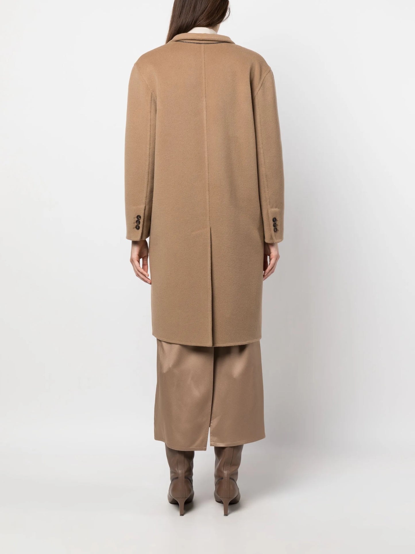 virgin-wool double-breasted coat