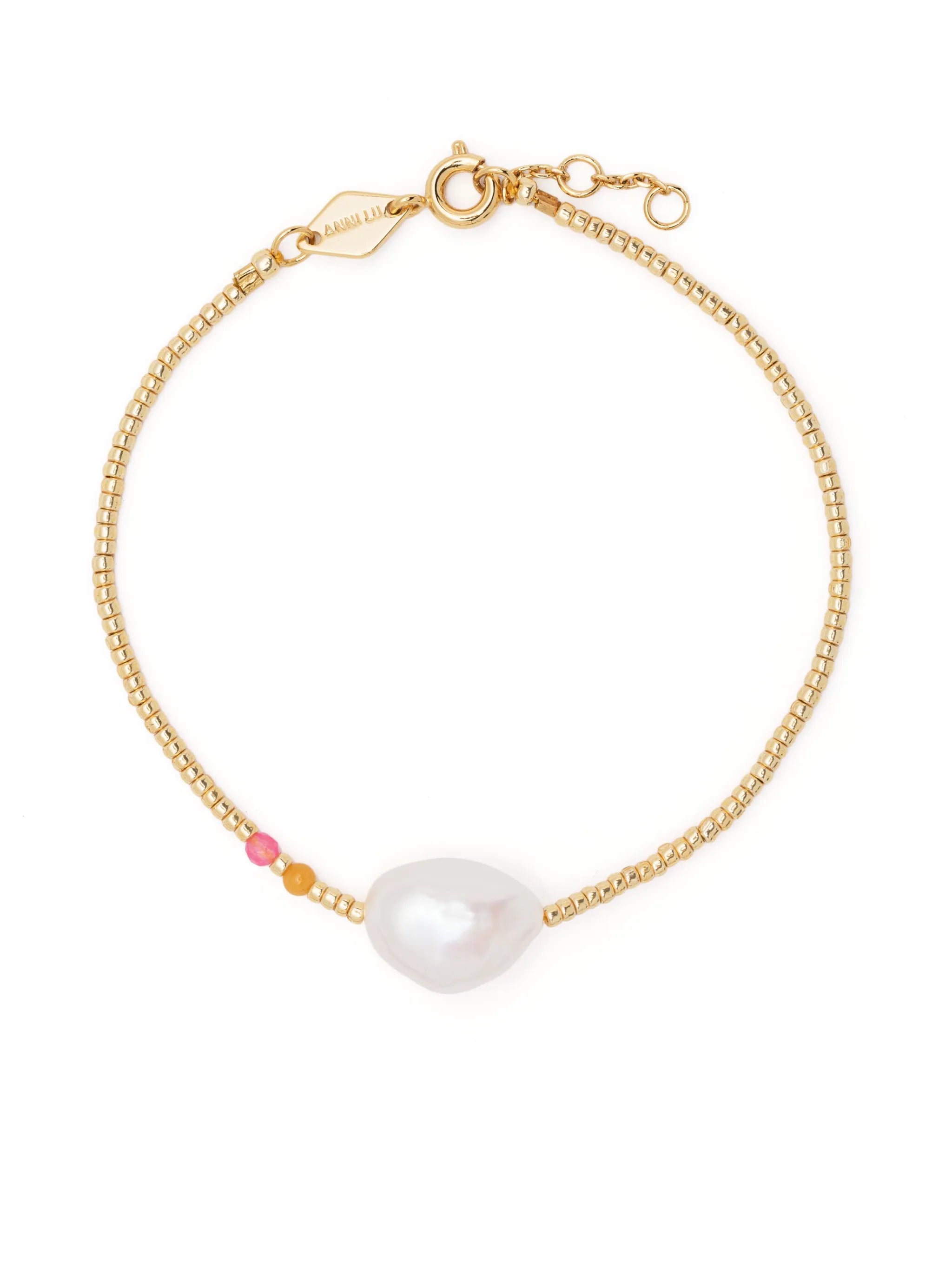 pearl-detail beaded bracelet