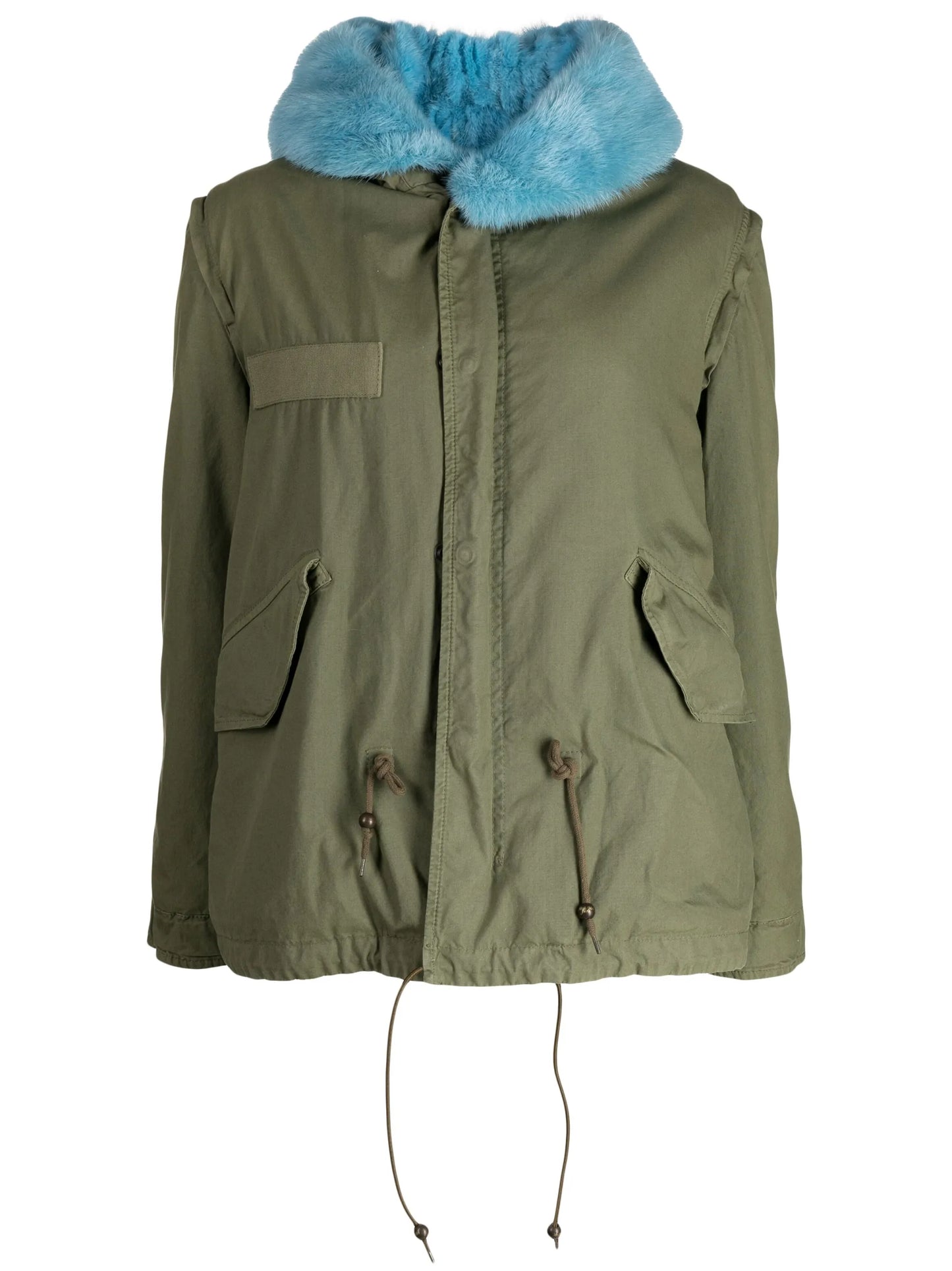 cotton hooded parka coat