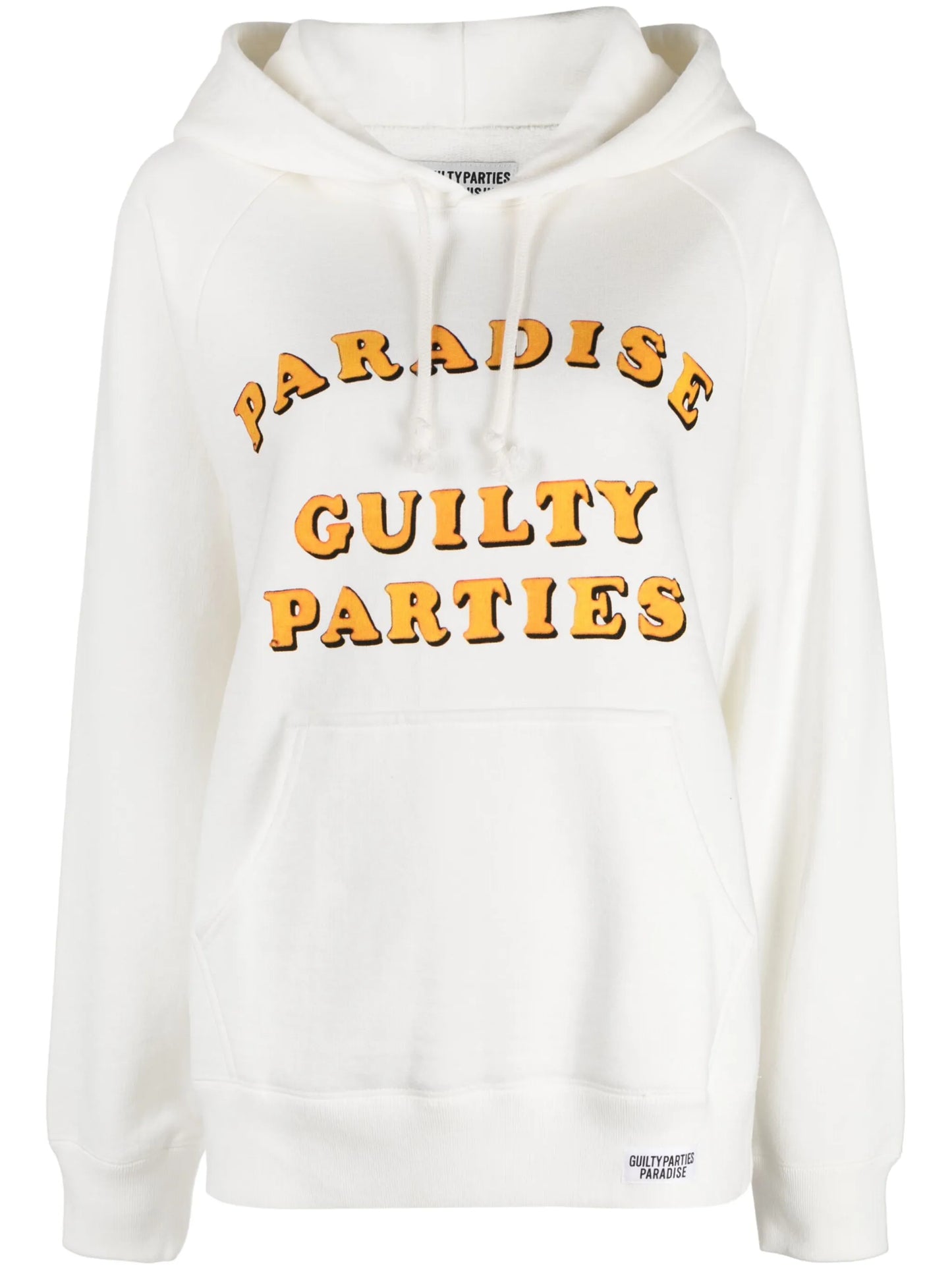 slogan-print cotton hoodie