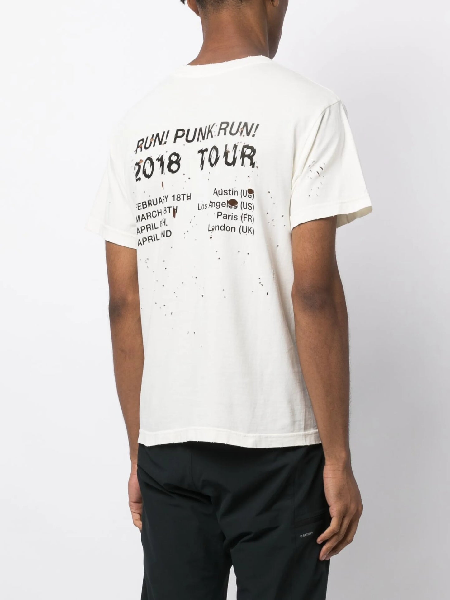 distressed-effect photograph-print T-shirt