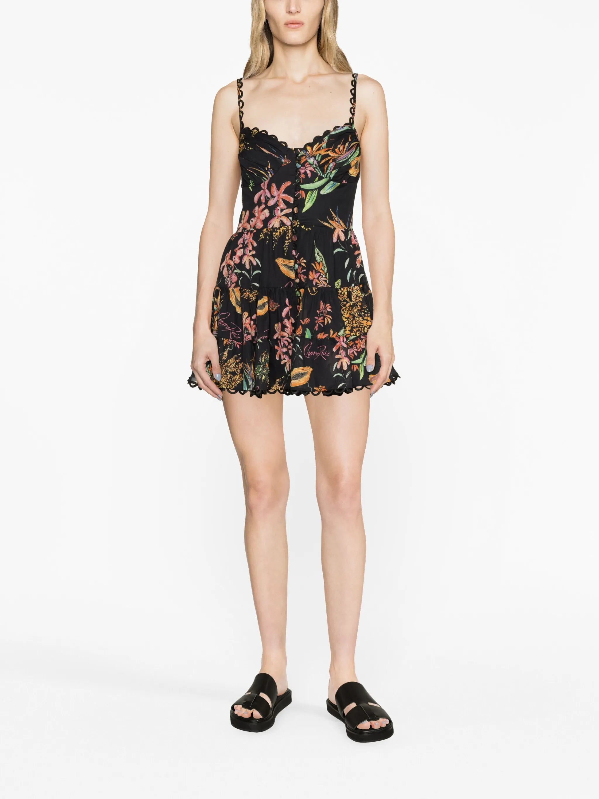 Angy Fresca-print minidress