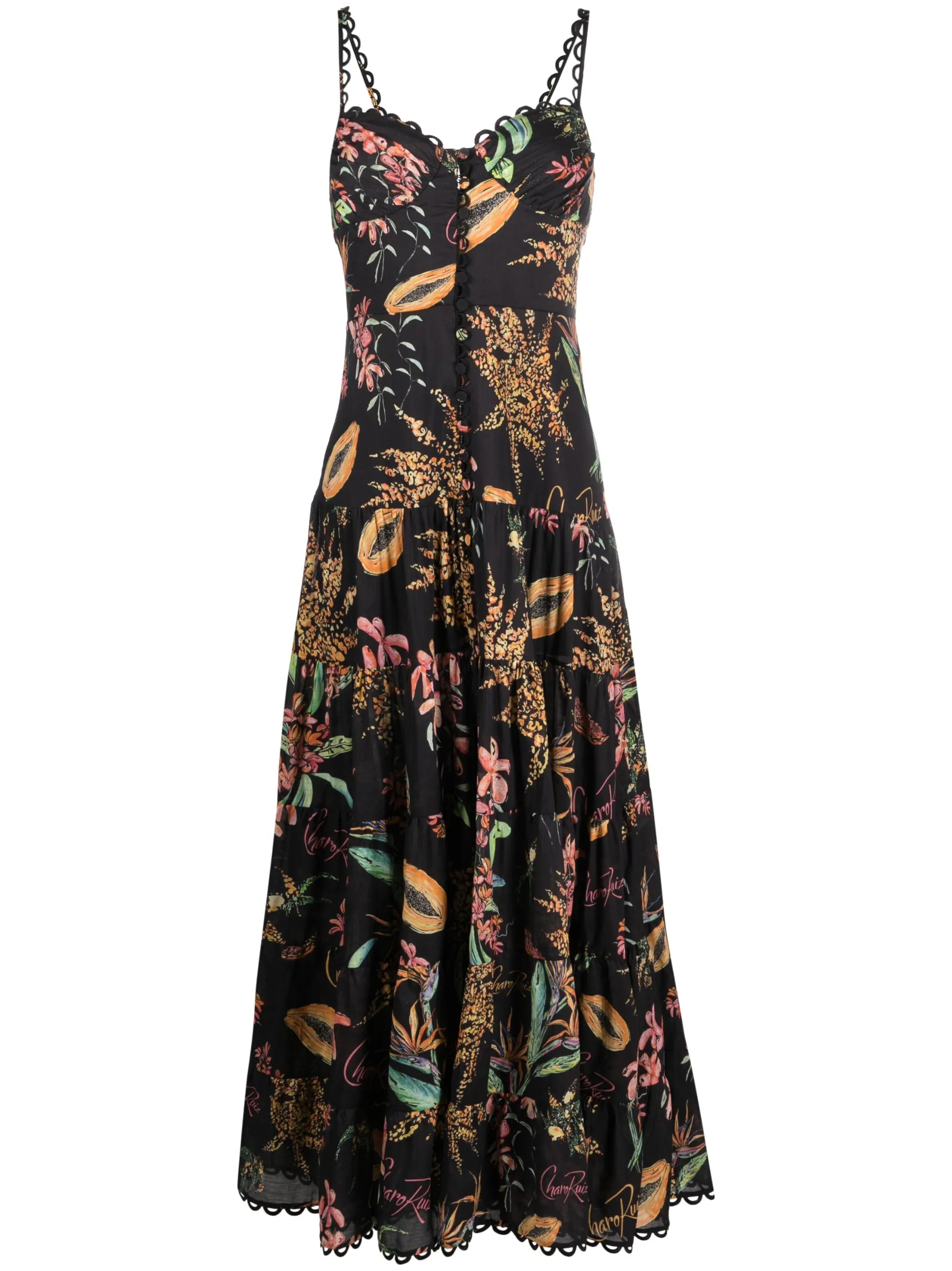Melia Fresca-print maxi dress
