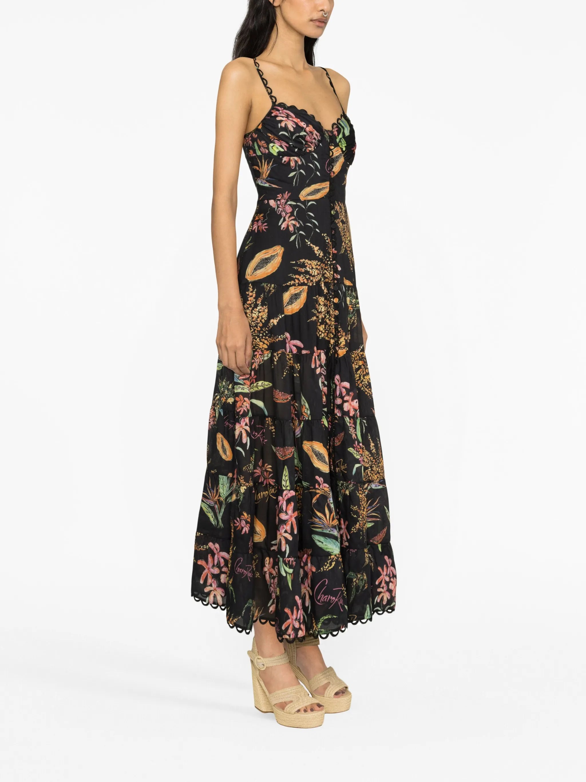 Melia Fresca-print maxi dress
