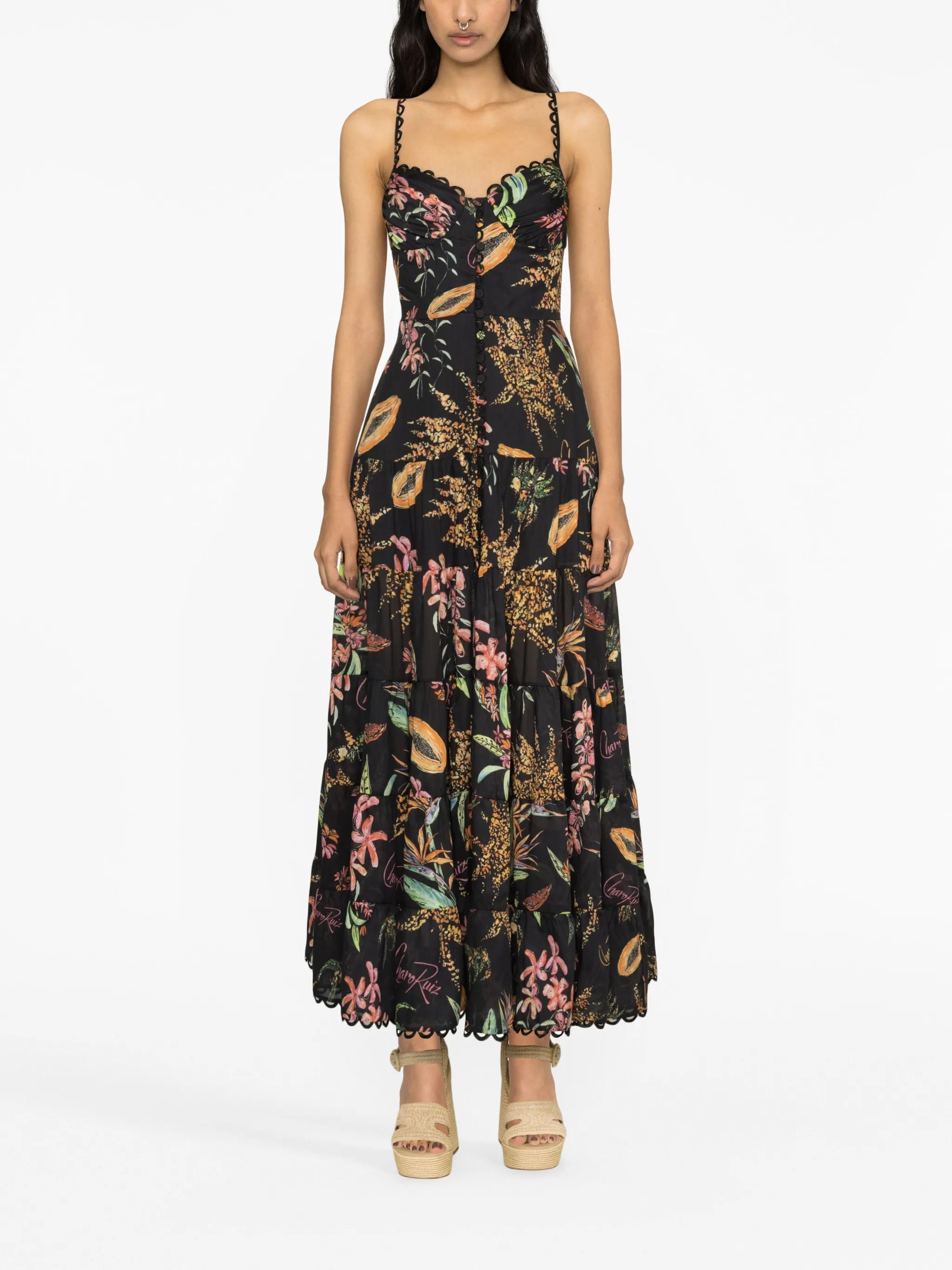 Melia Fresca-print maxi dress