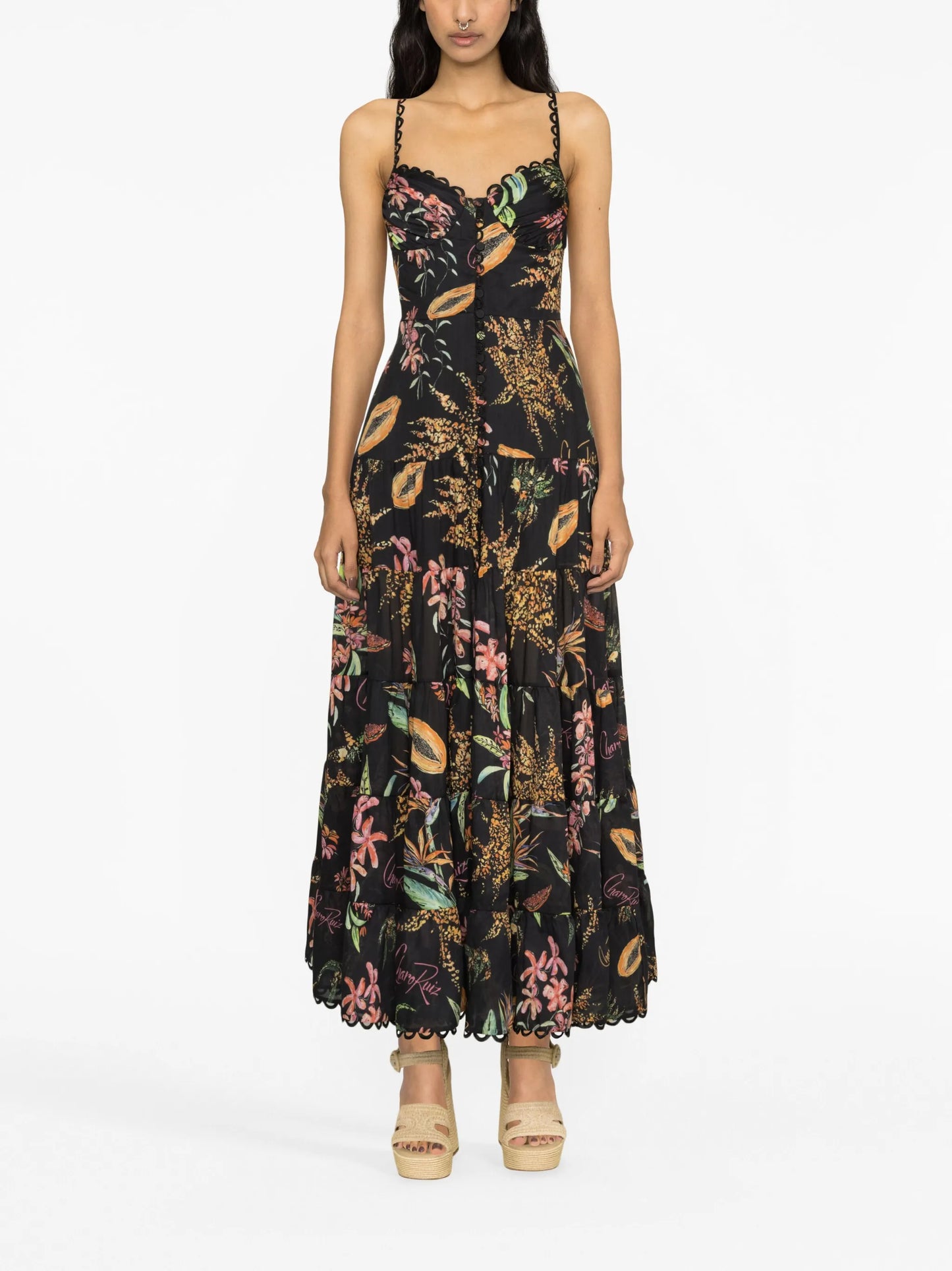Melia Fresca-print maxi dress