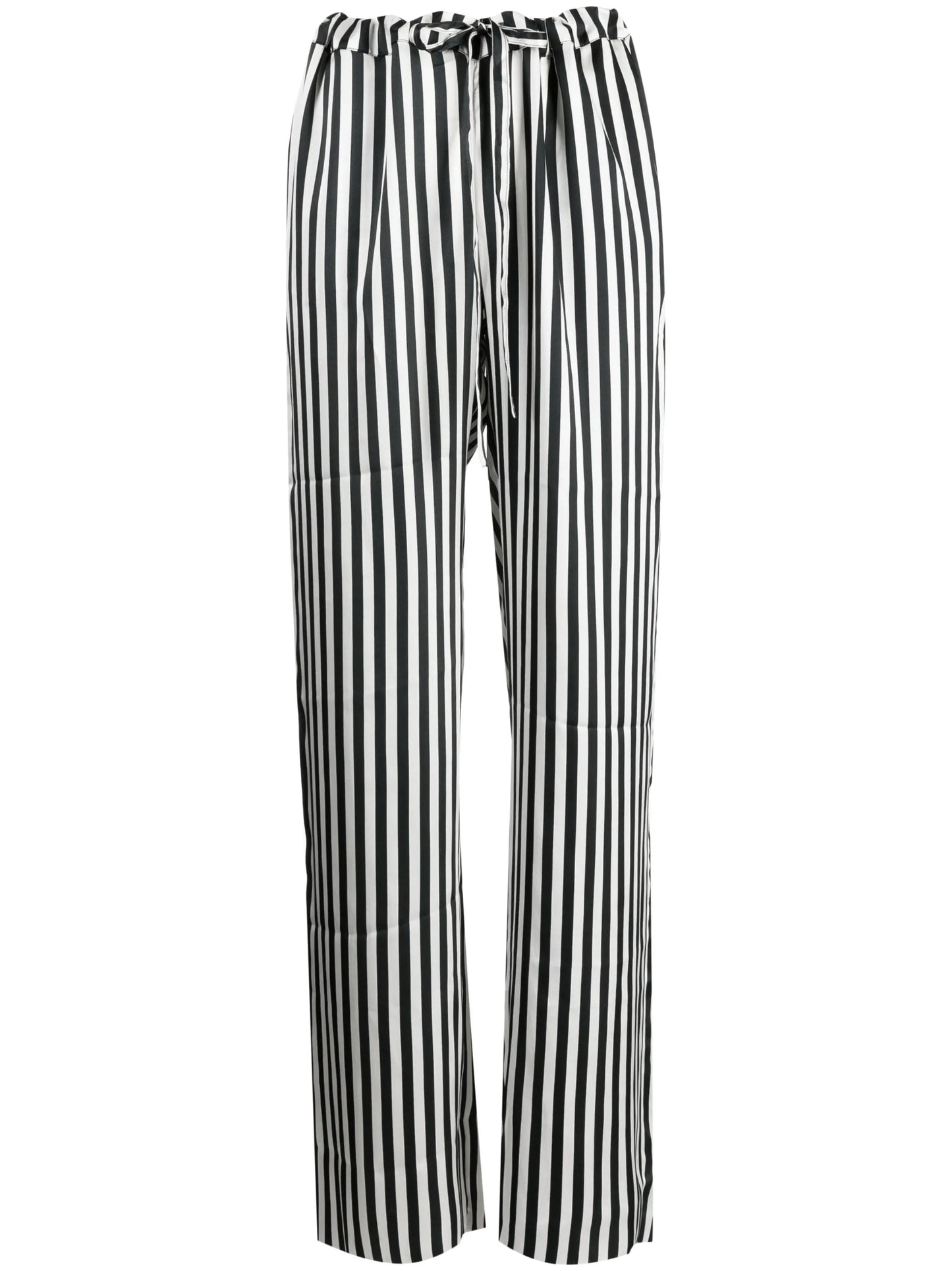 striped silk wide-leg trousers
