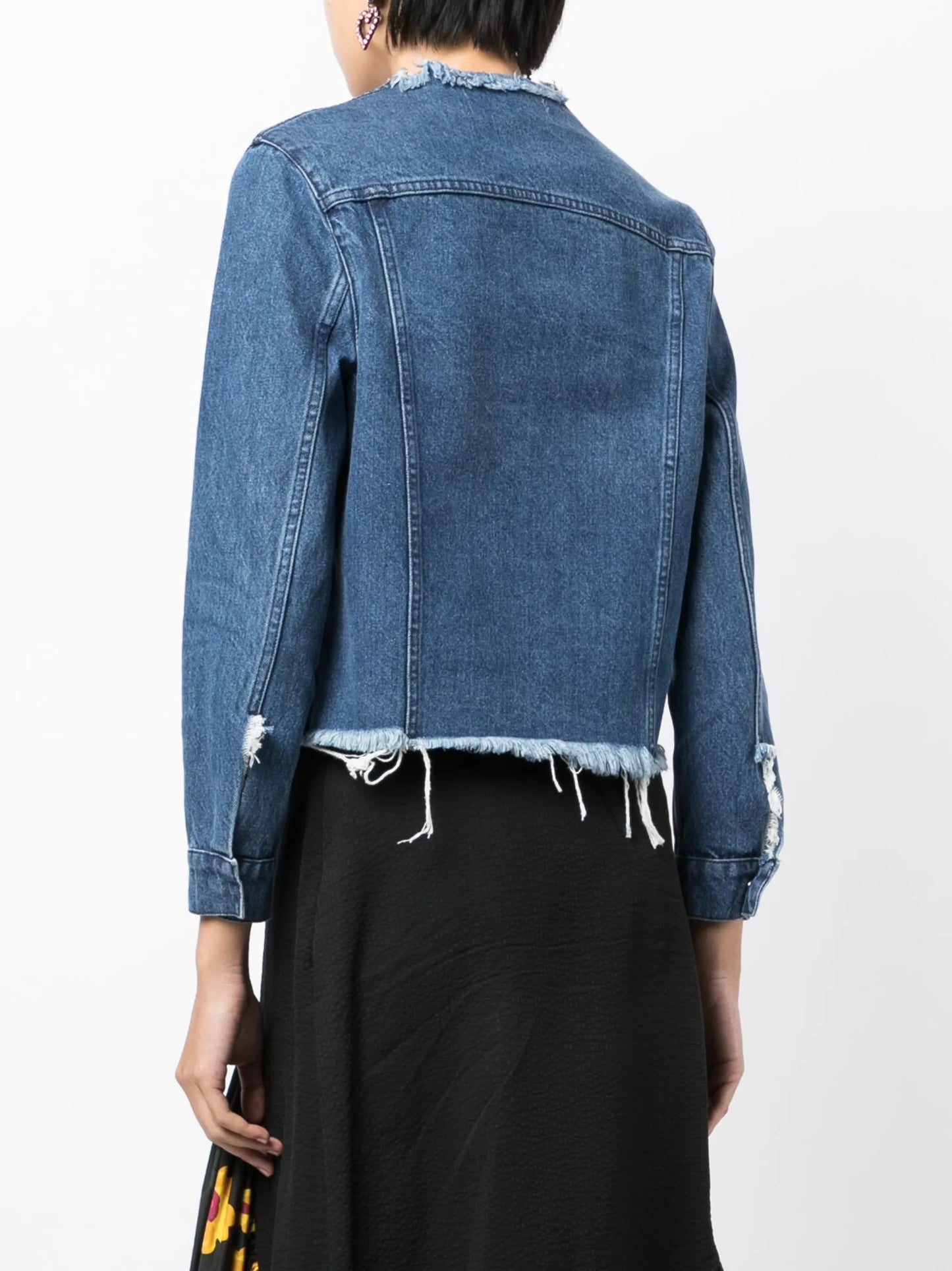 raw-cut denim jacket