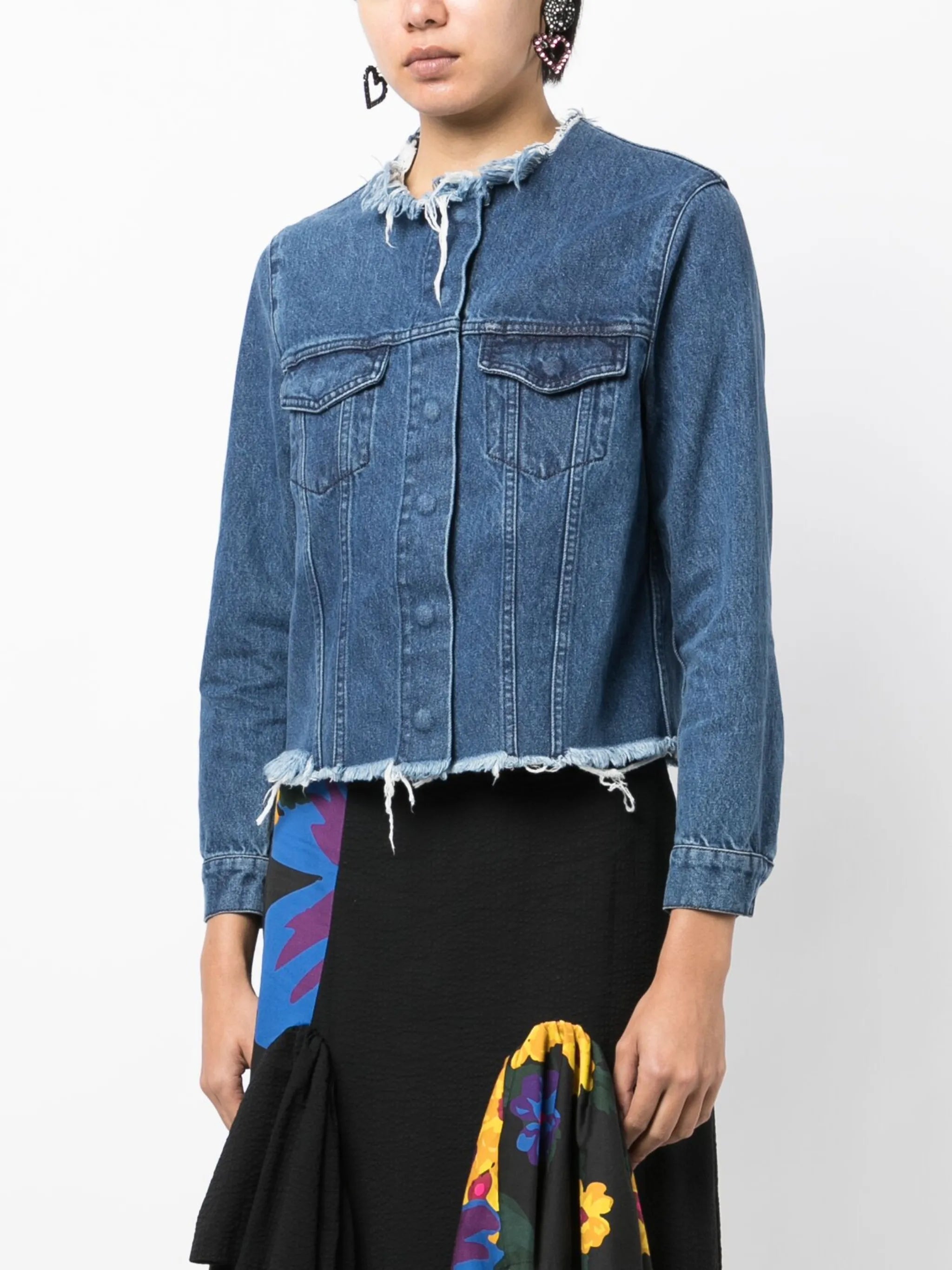raw-cut denim jacket