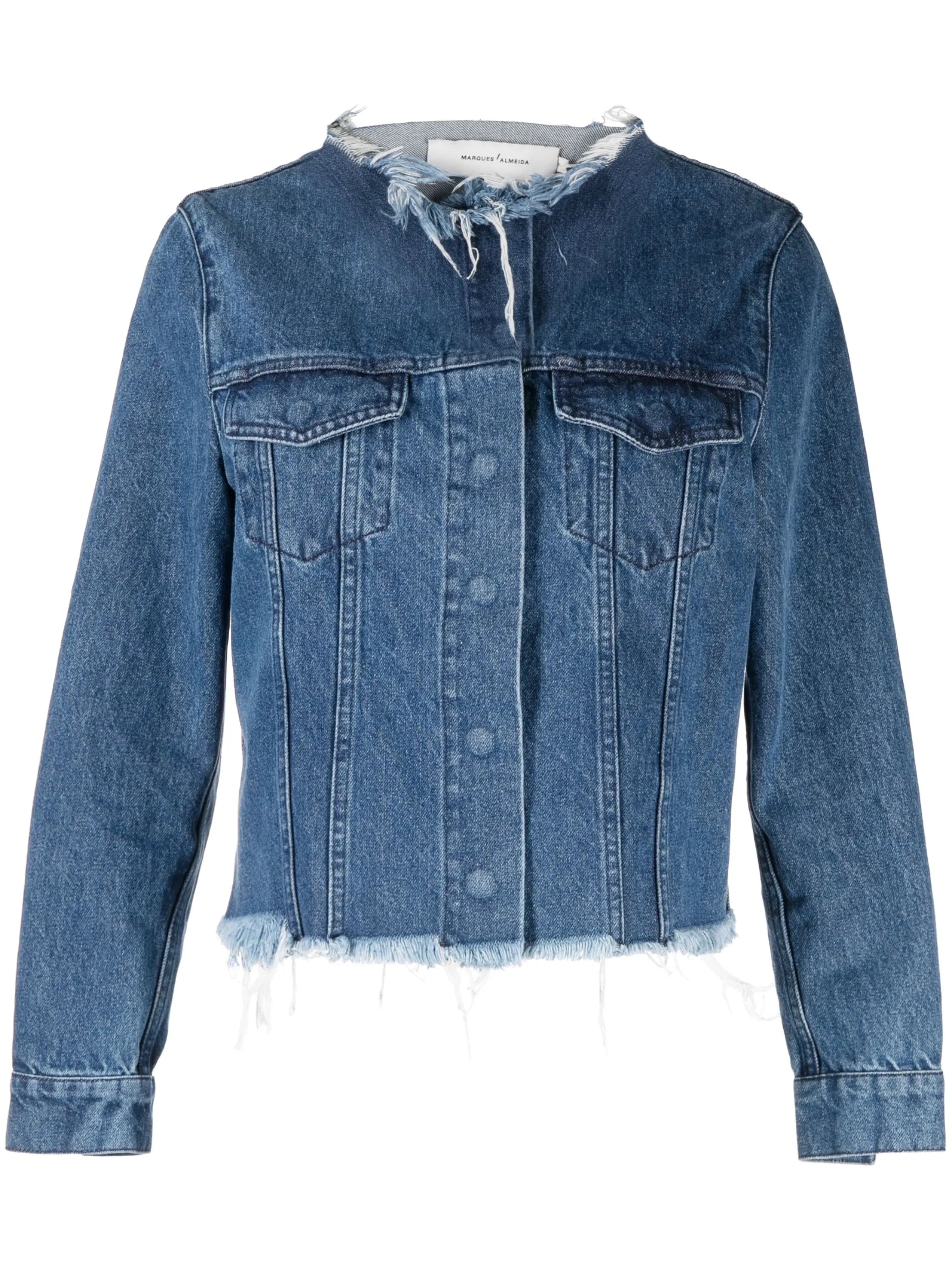 raw-cut denim jacket