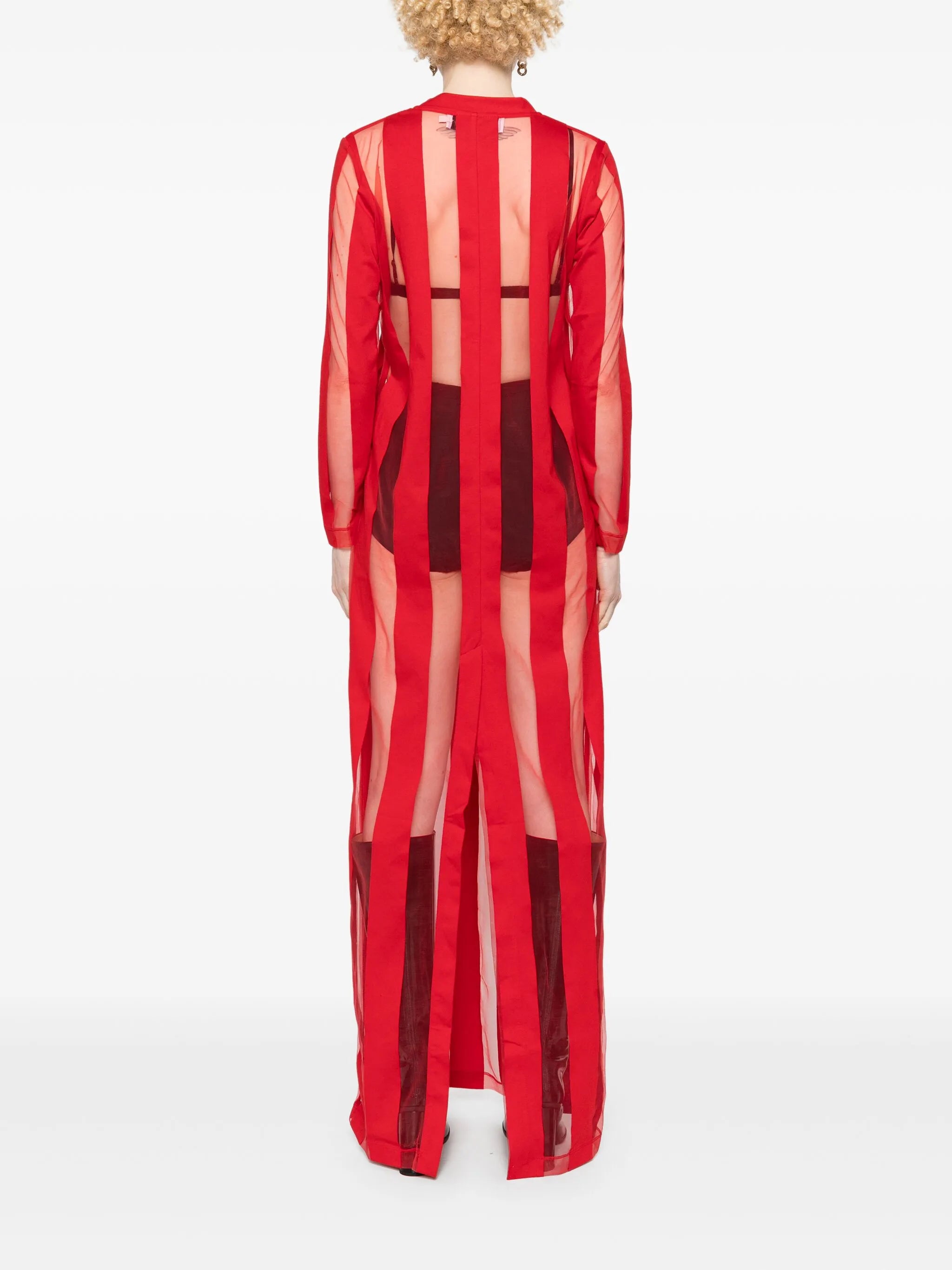 striped maxi dress