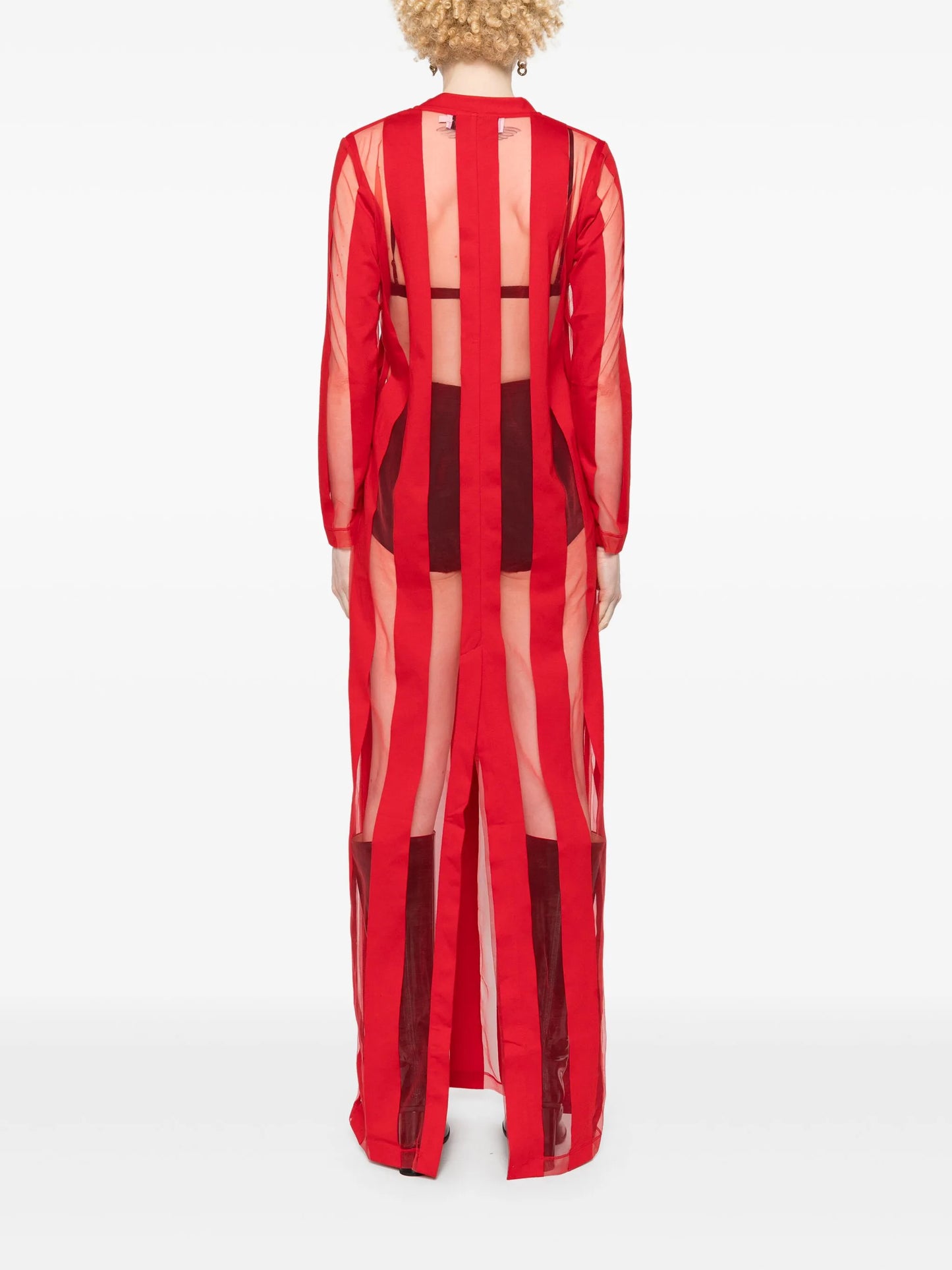 striped maxi dress