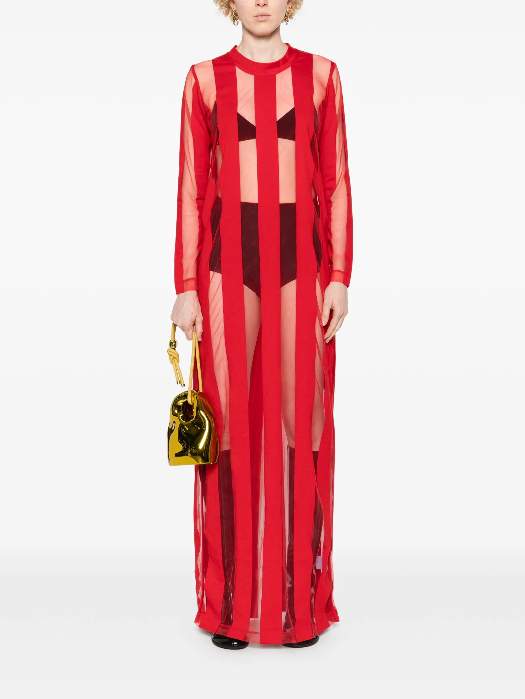 striped maxi dress