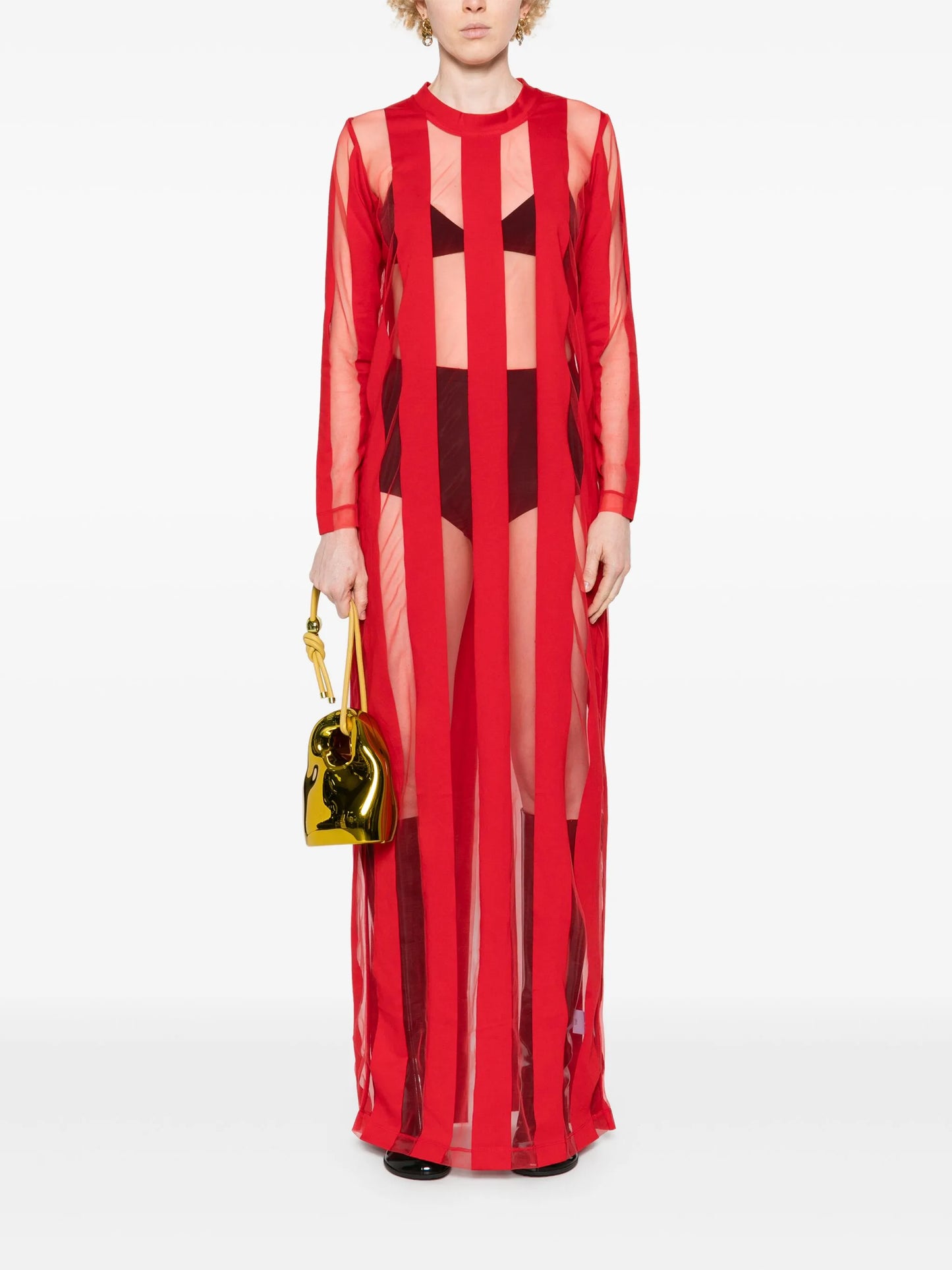 striped maxi dress