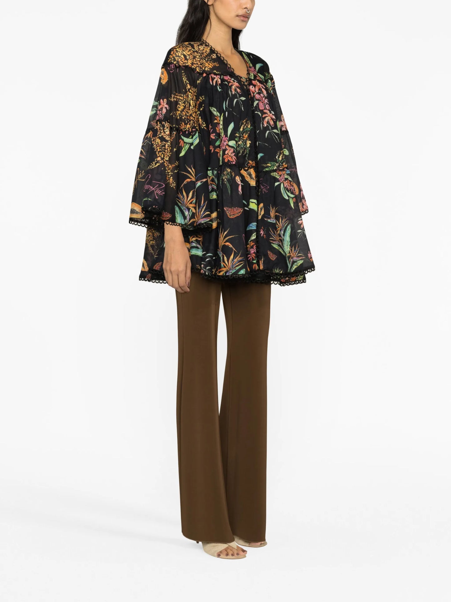 Ivet Fresca-print jacket