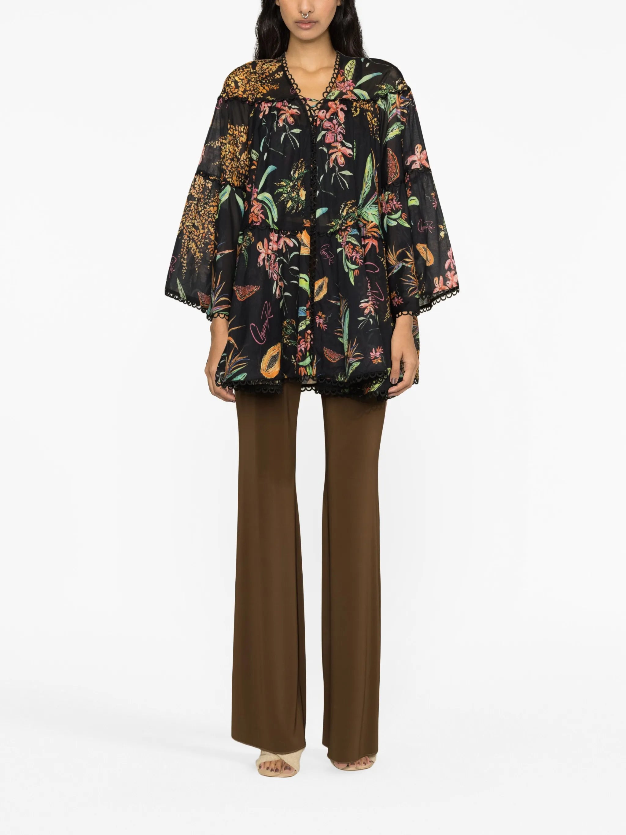 Ivet Fresca-print jacket