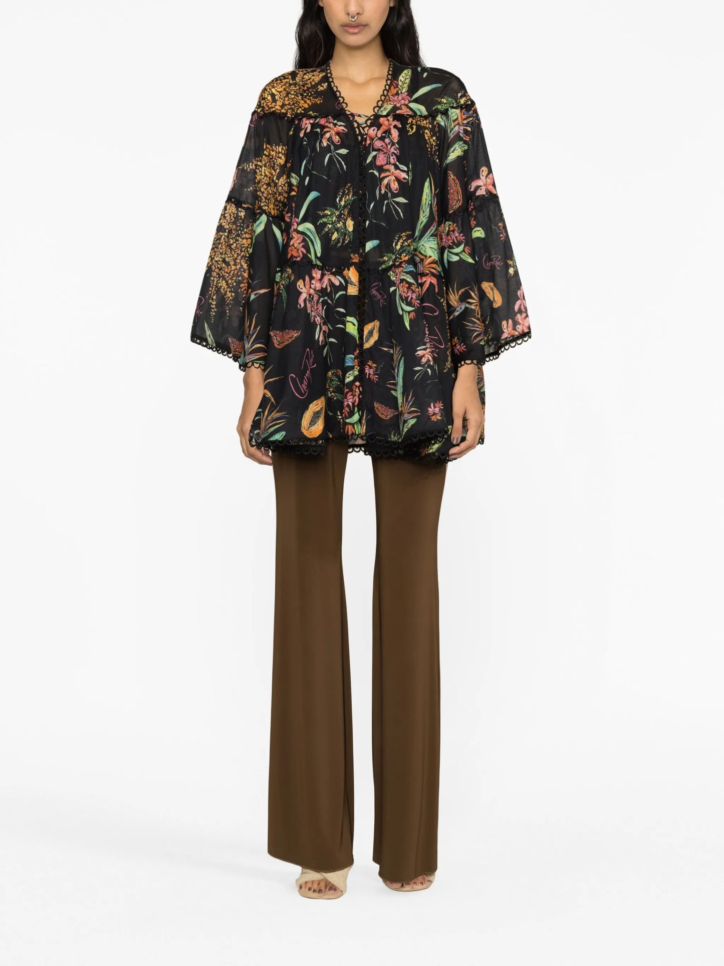 Ivet Fresca-print jacket