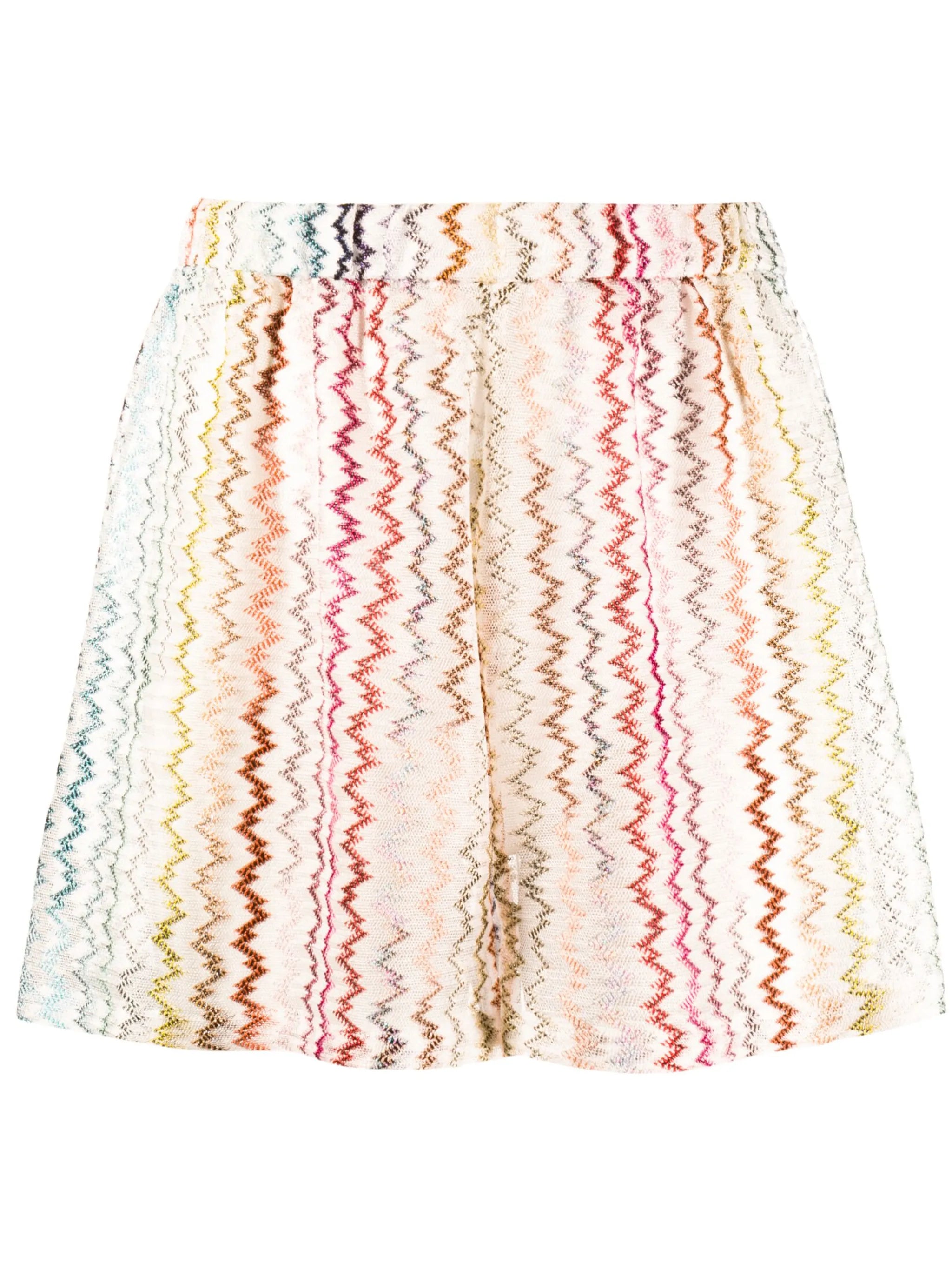 zigzag knitted shorts
