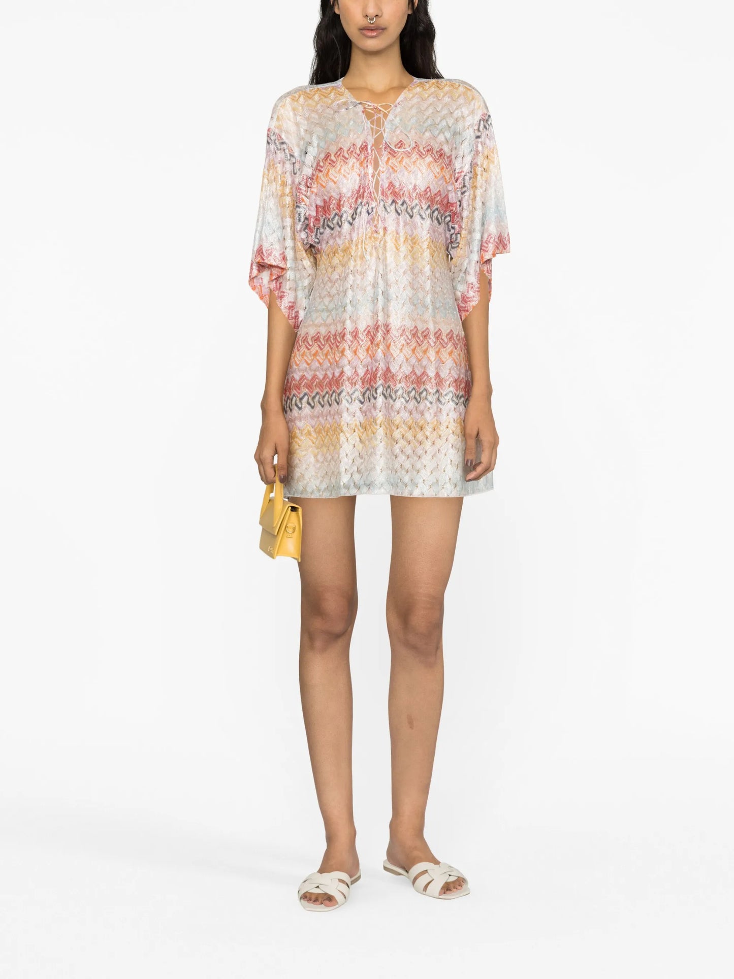zigzag lamé minidress