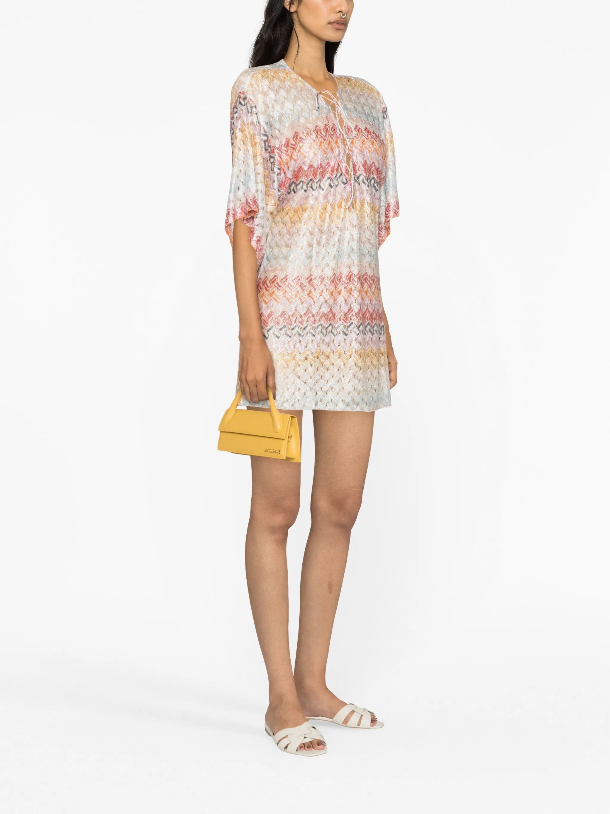 zigzag lamé minidress