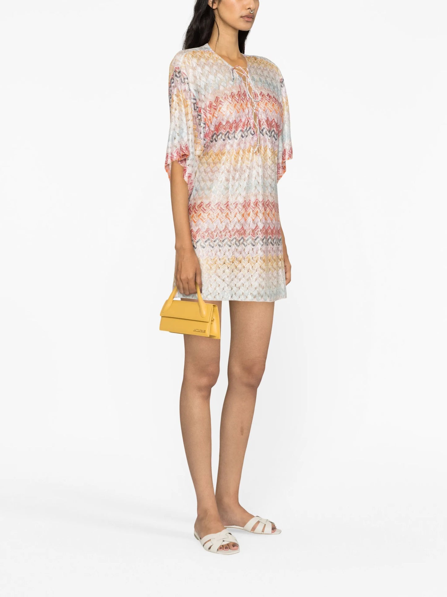 zigzag lamé minidress