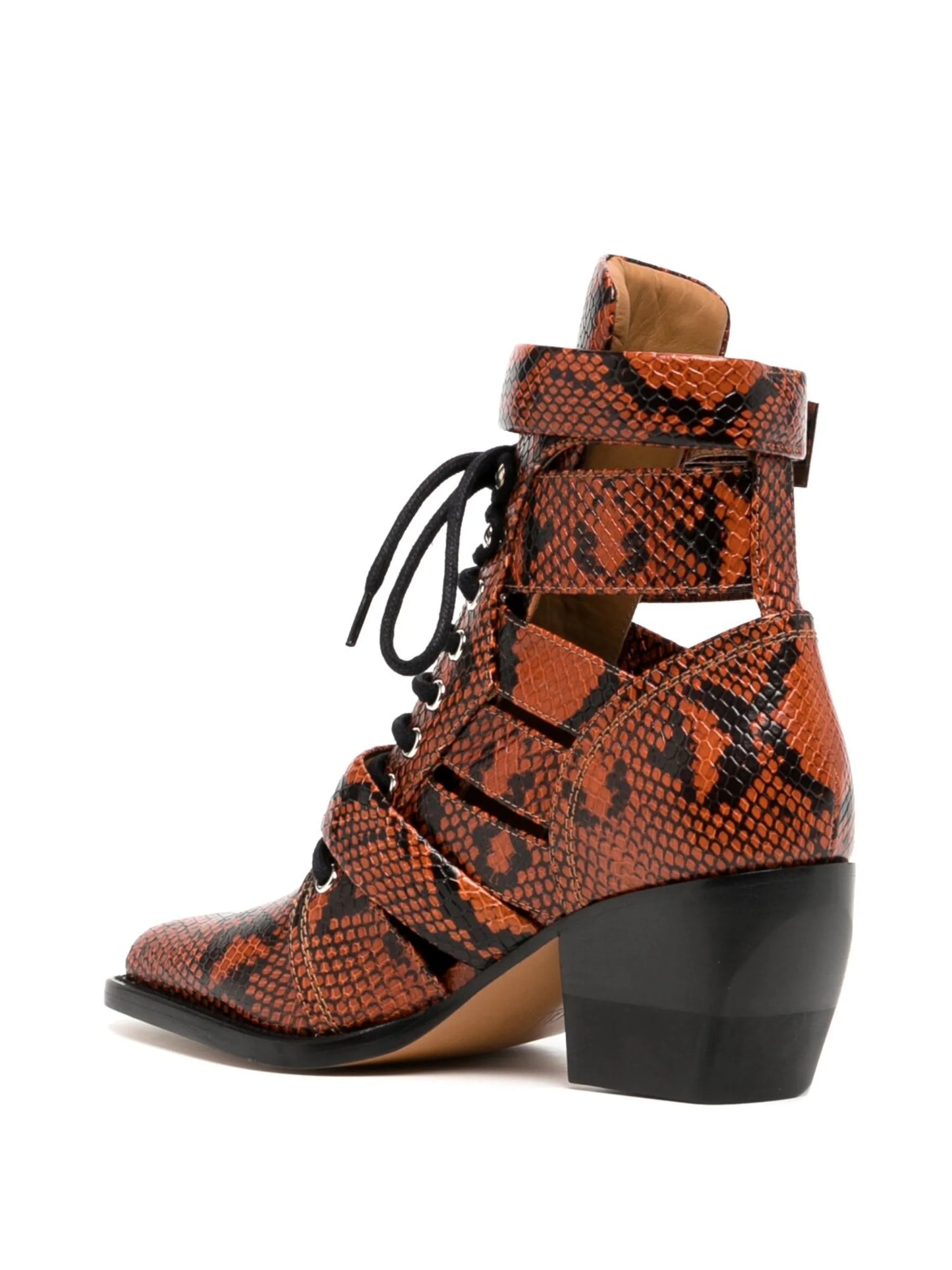 Reilly 60mm snakeskin boots