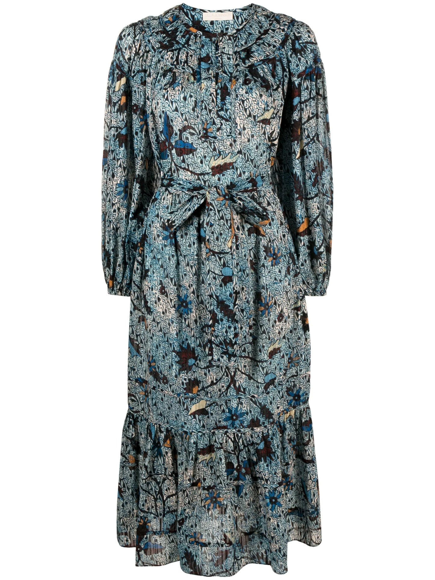 Iona graphic-print midi dress
