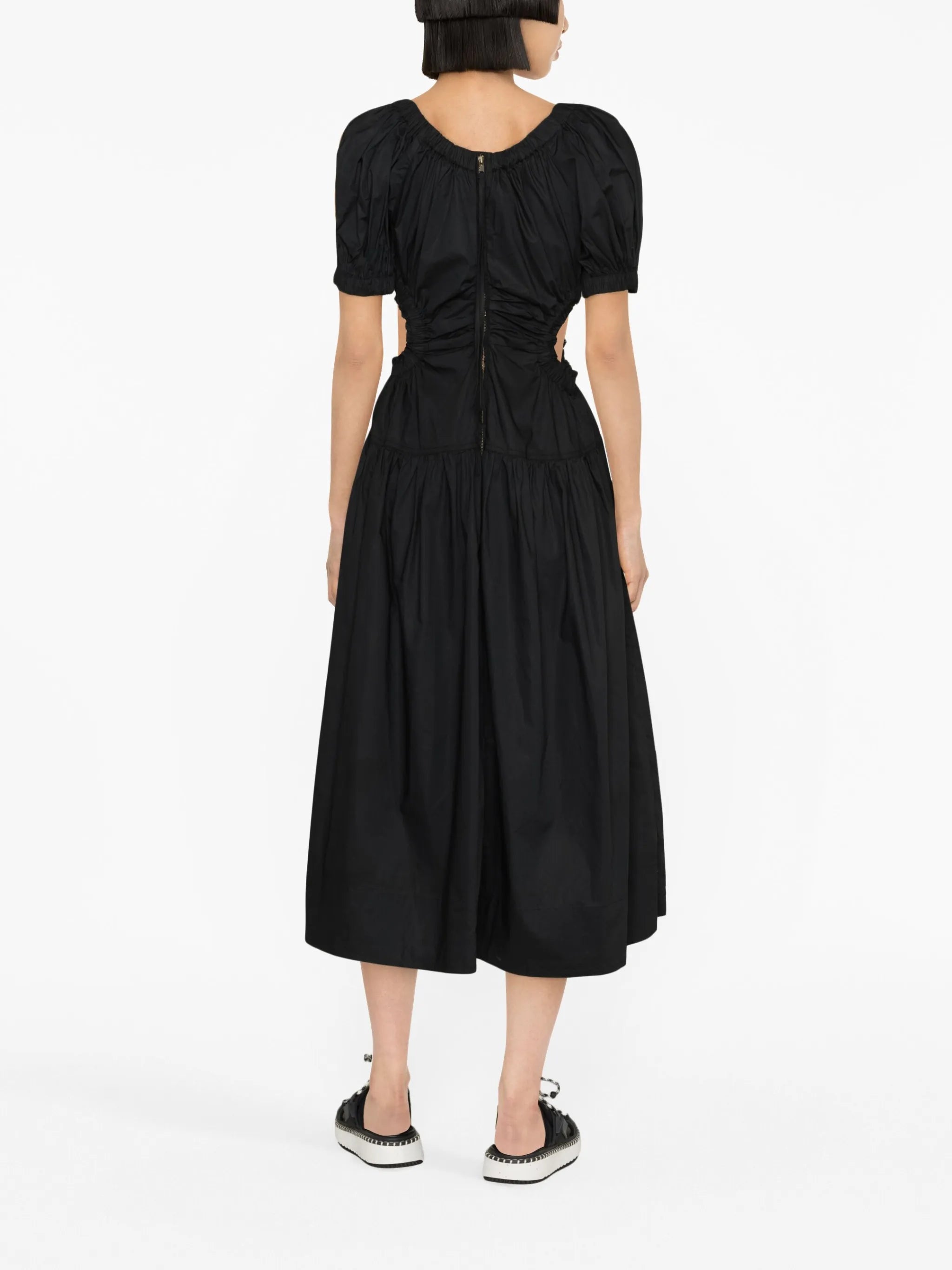 Golda gathered cut-out dress