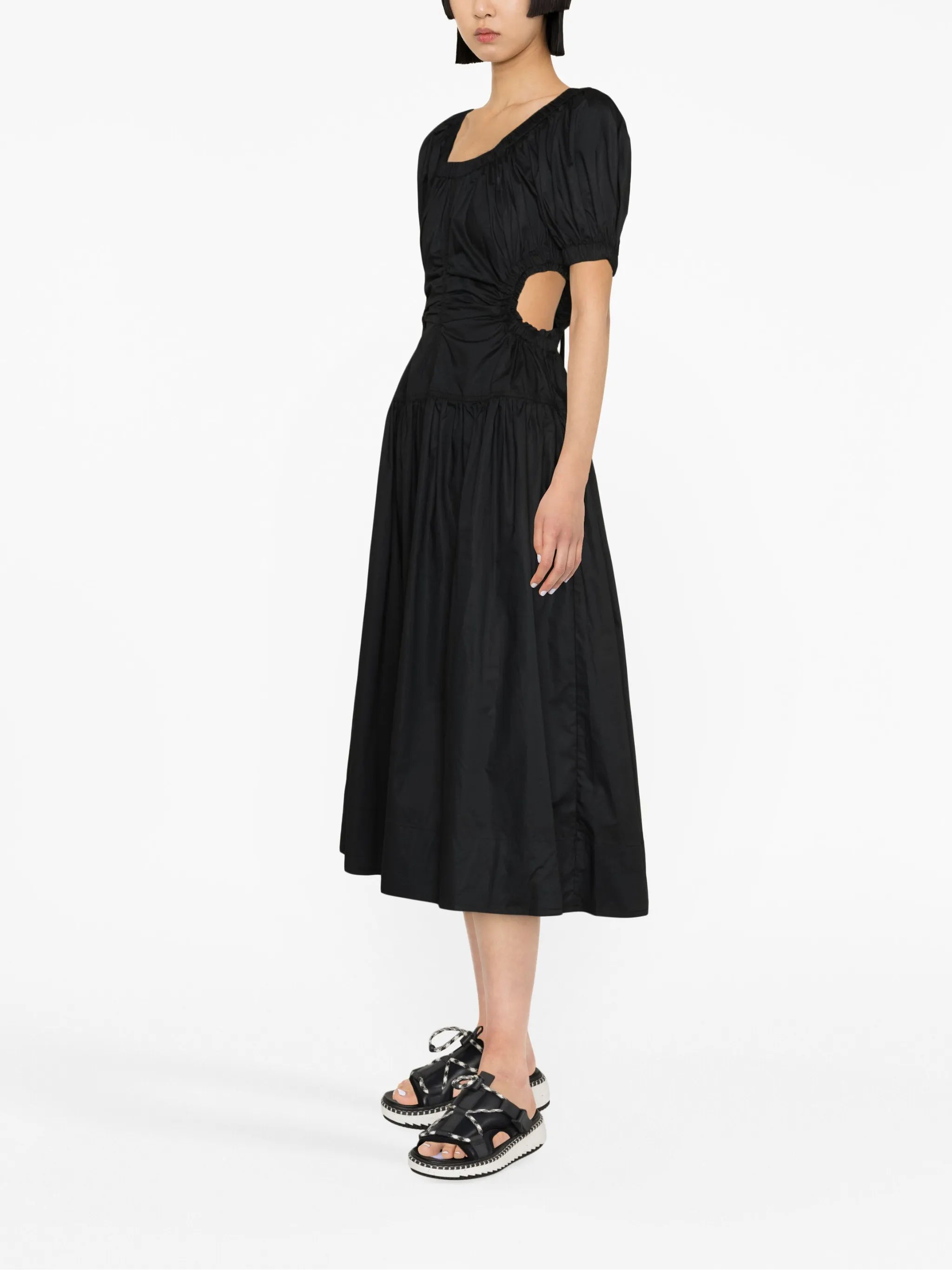 Golda gathered cut-out dress