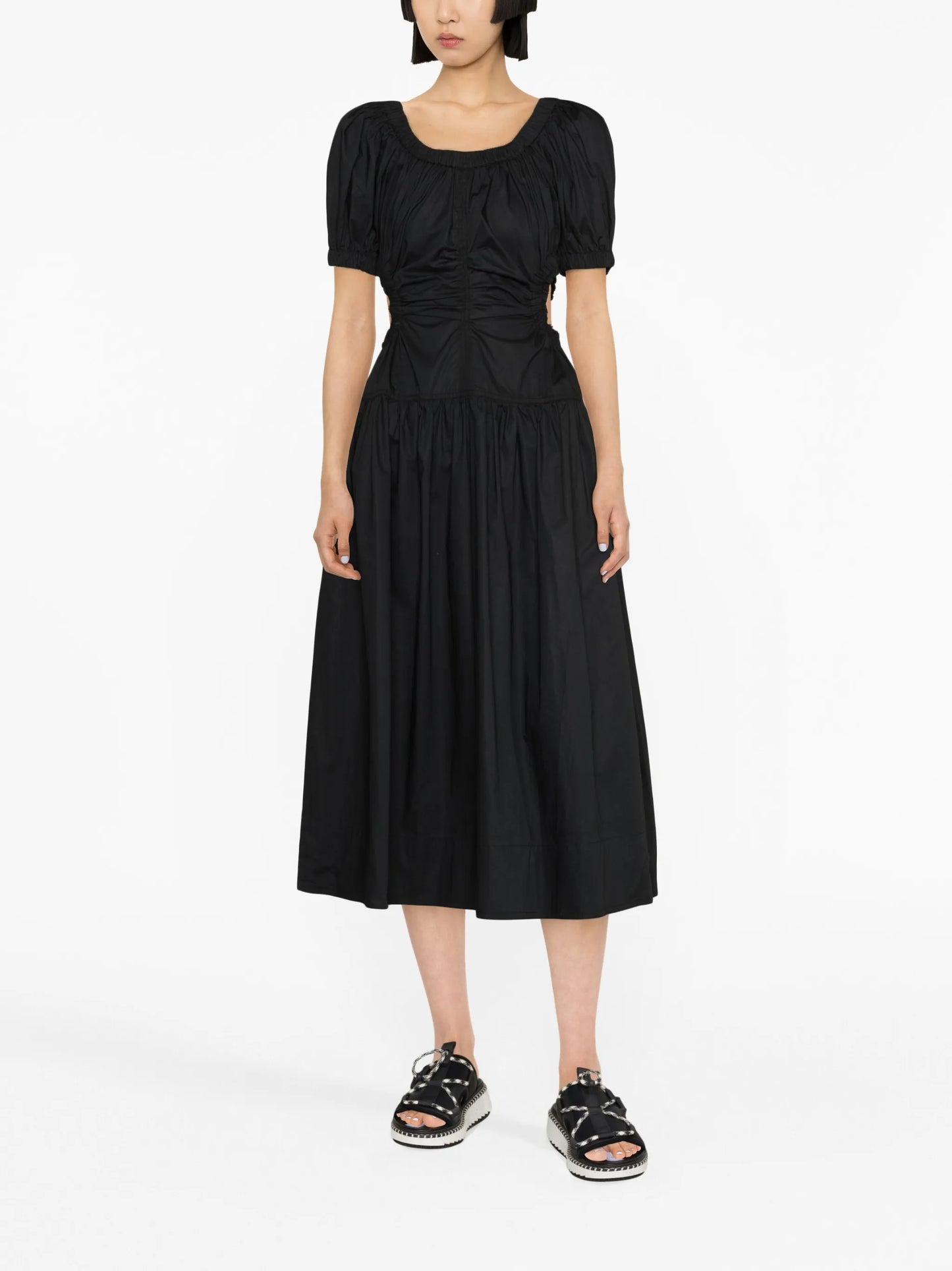 Golda gathered cut-out dress