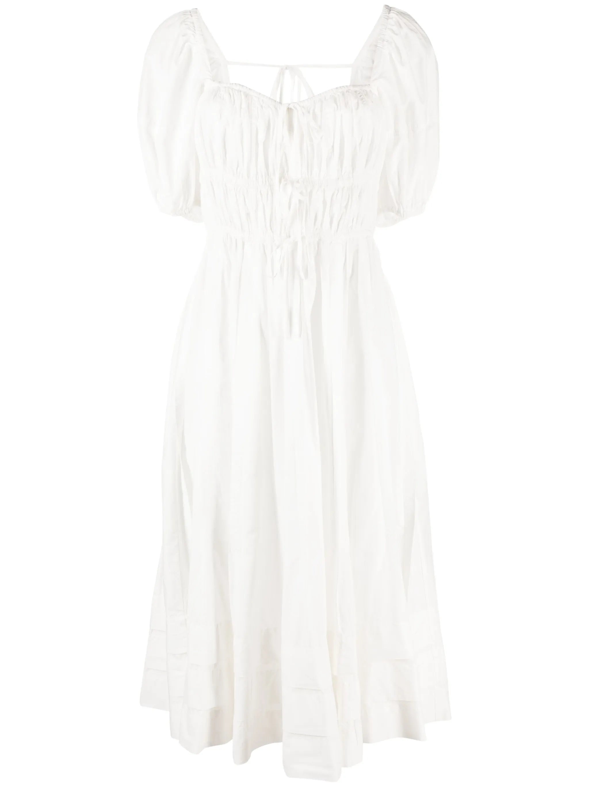 Palma puff-sleeve midi dress